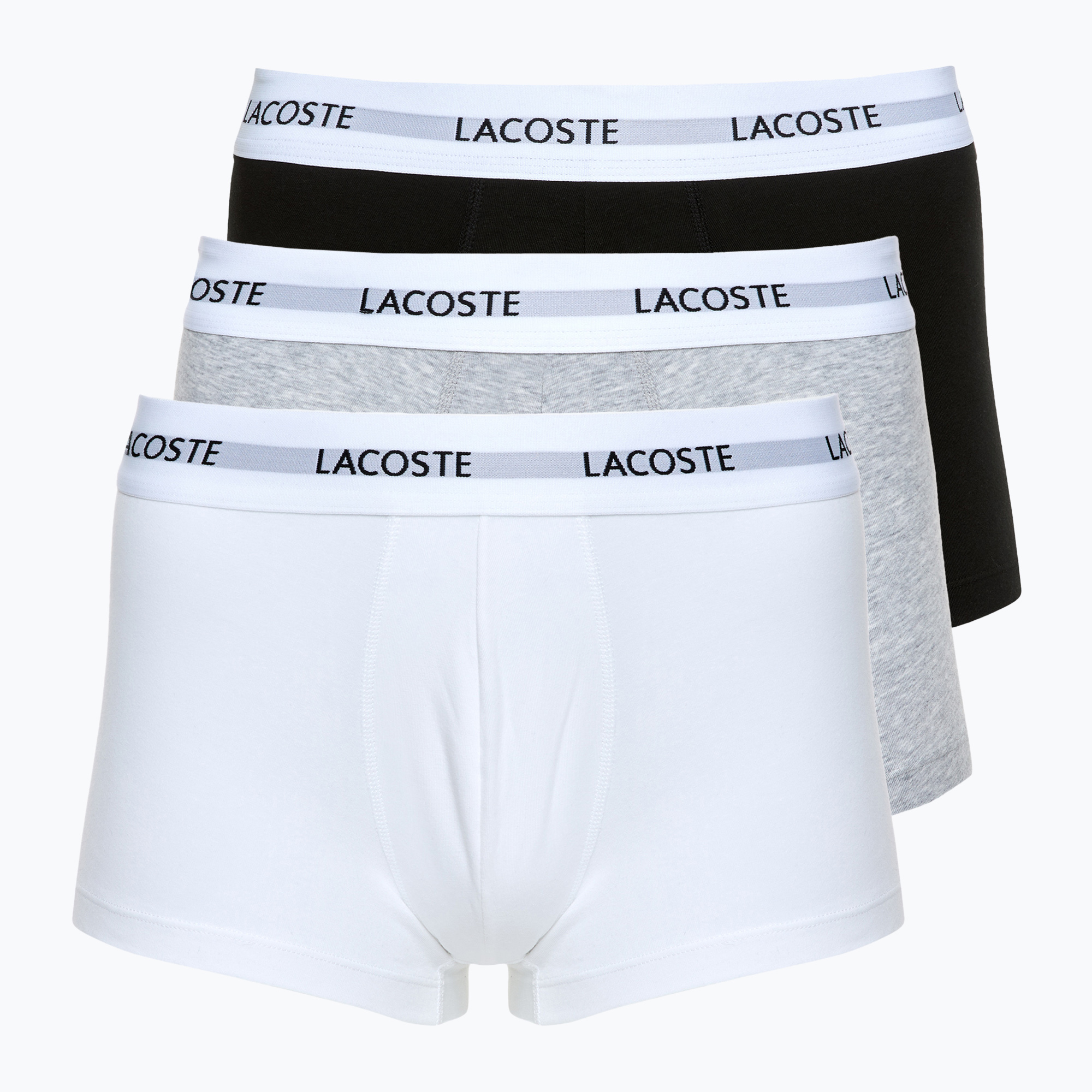 Pánske boxerky Lacoste 5H5150 3 páry black/white/silver chine (5H5150)