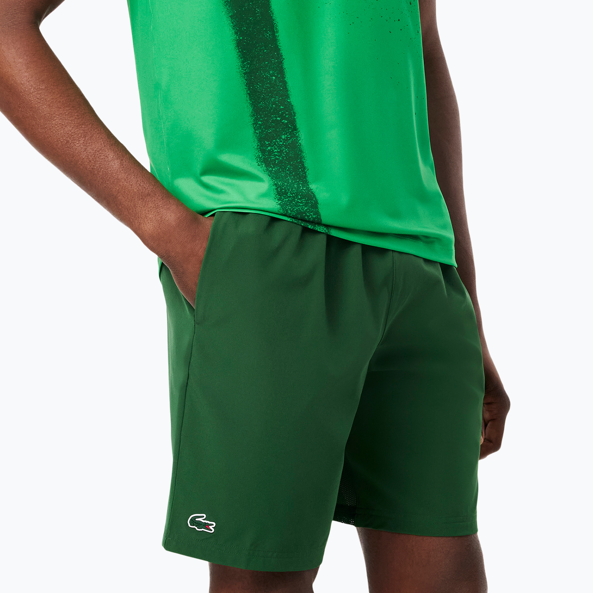 Lacoste pánske tenisové šortky GH7413 green/calathea