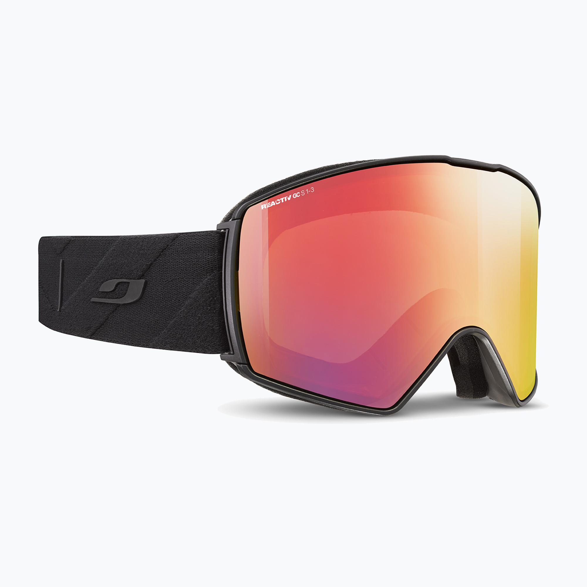 Lyžiarske okuliare Julbo Launcher Reactiv Glare Control black/ flash red (Launcher Reactiv Glare Control J78179144)