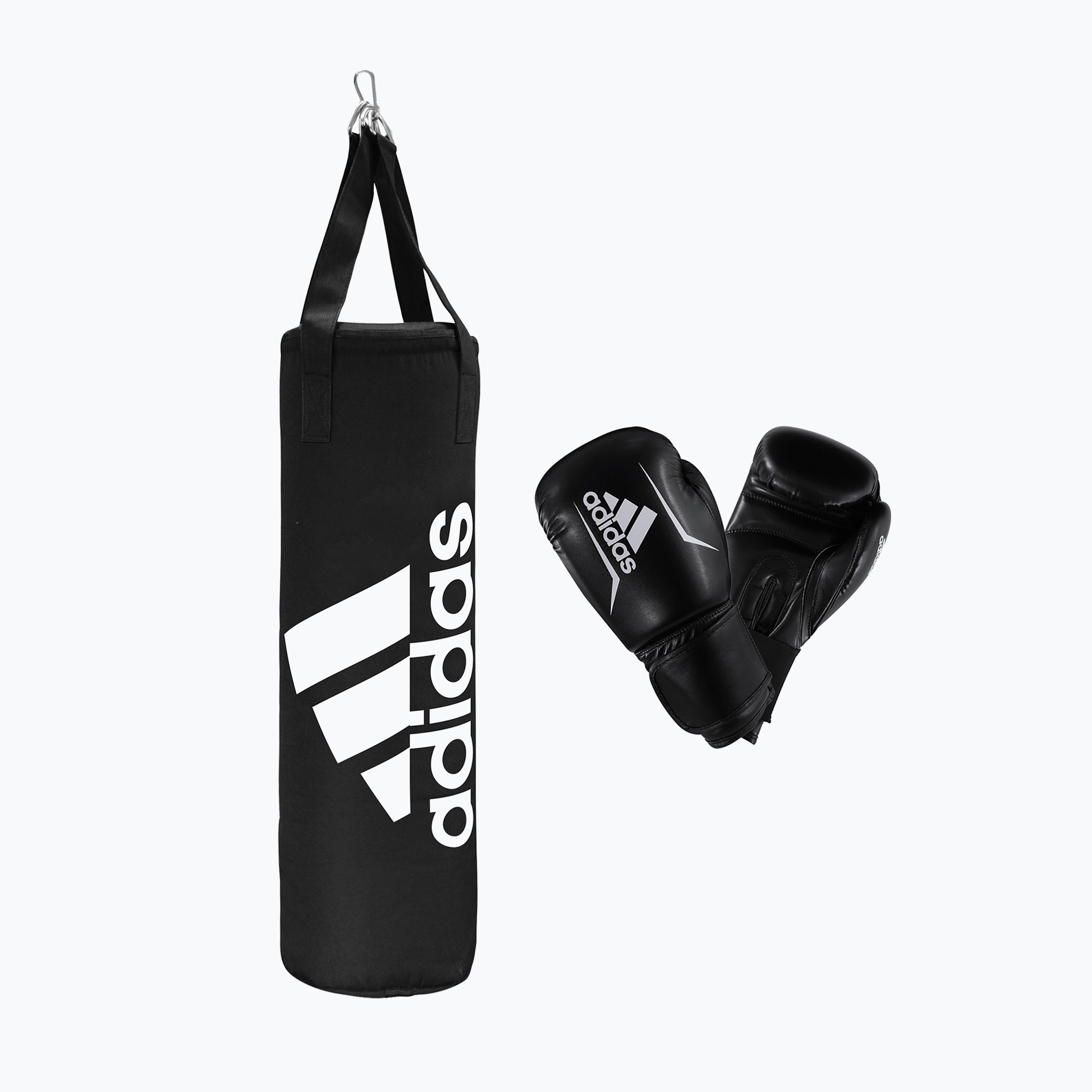 adidas Detský boxerský set pre mládež vak   rukavice čiernobiely ADIBPKIT1-91