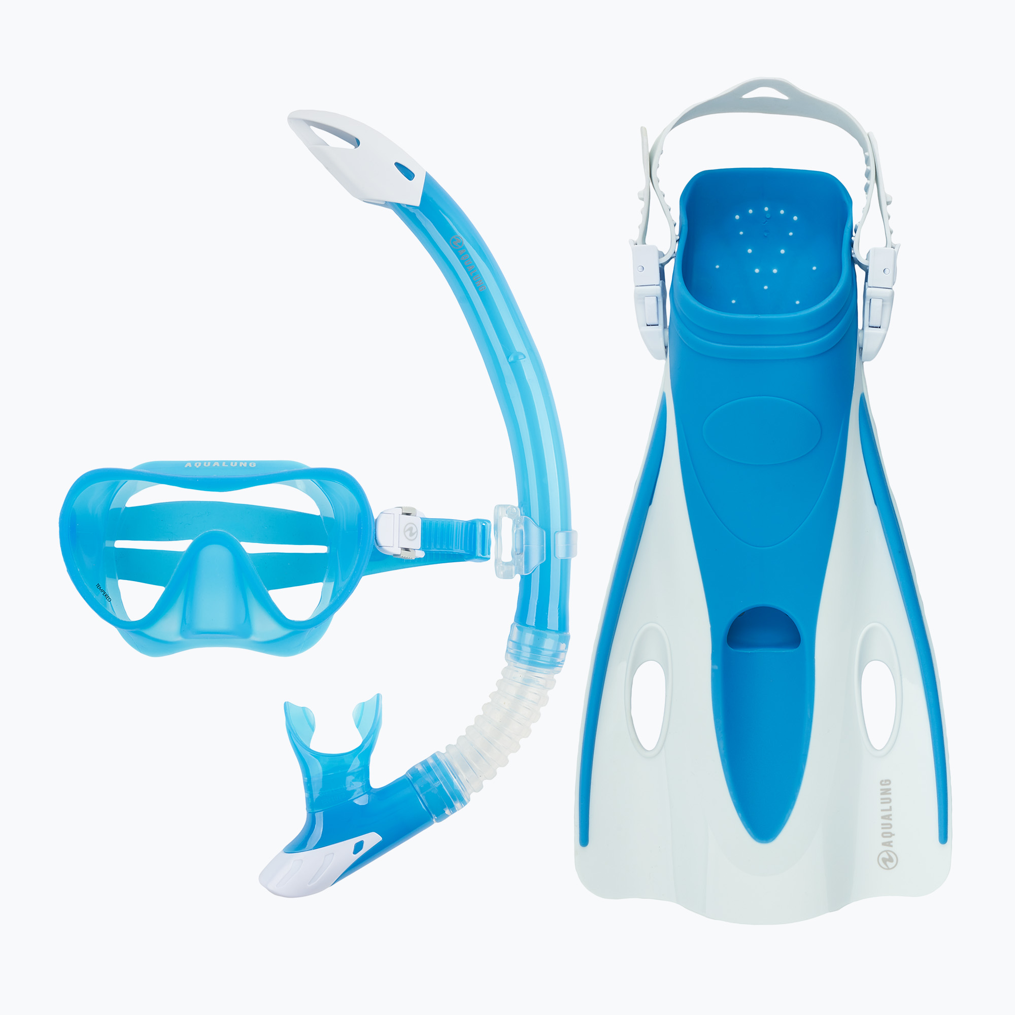 Súprava na šnorchlovanie Aqualung Nabul maska + fajka + płetwy blue/white (Nabul SR4194009SM)