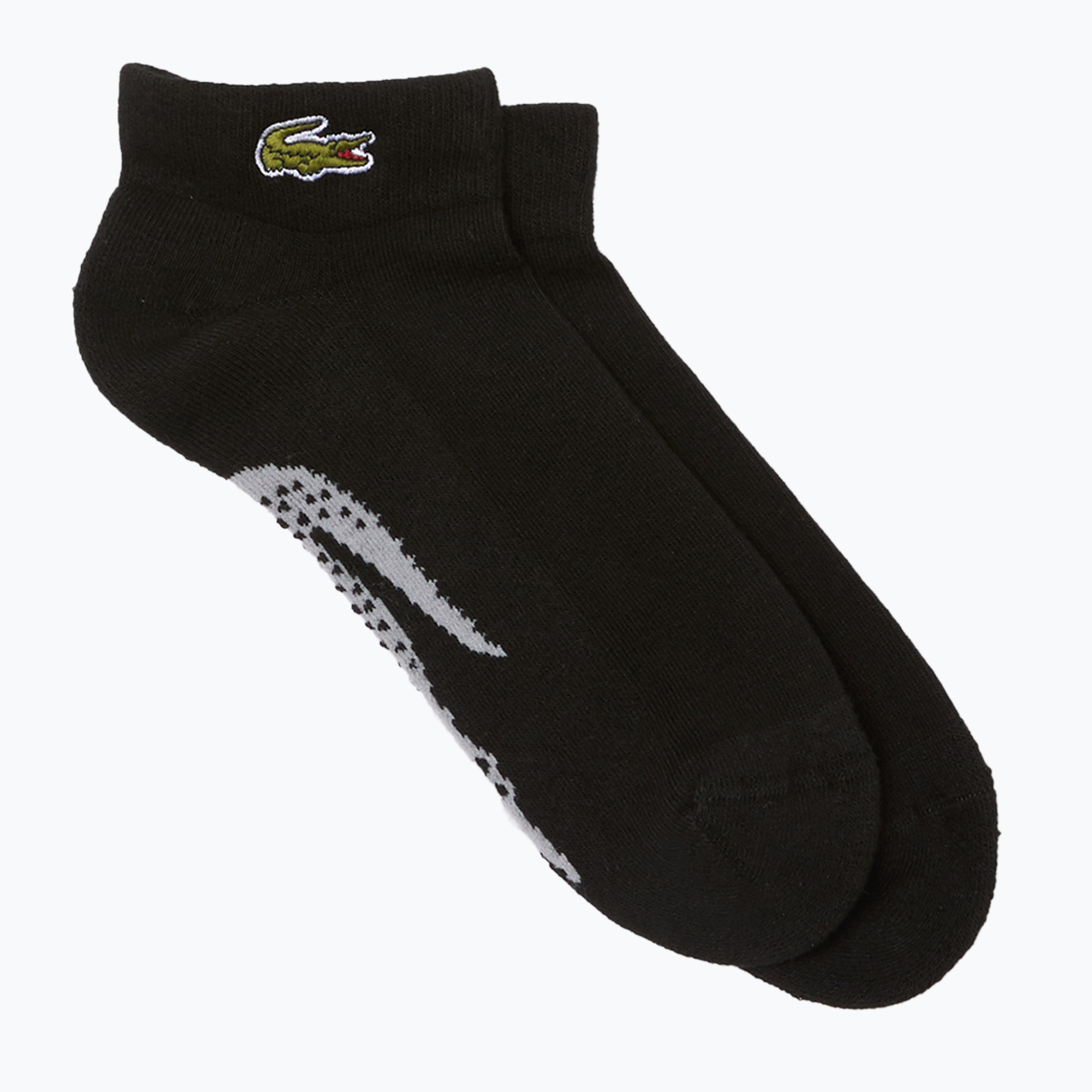 Ponožky Lacoste RA4188 čierne/strieborné chine (RA4188)