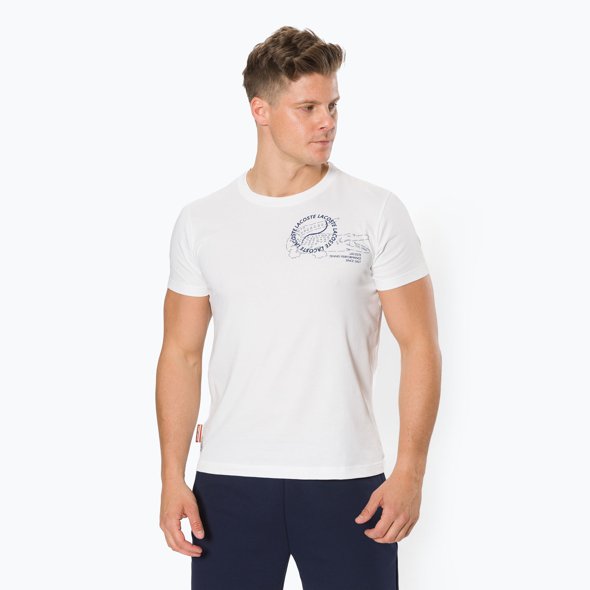 Lacoste pánske tenisové tričko biele TH0964 (TH0964)