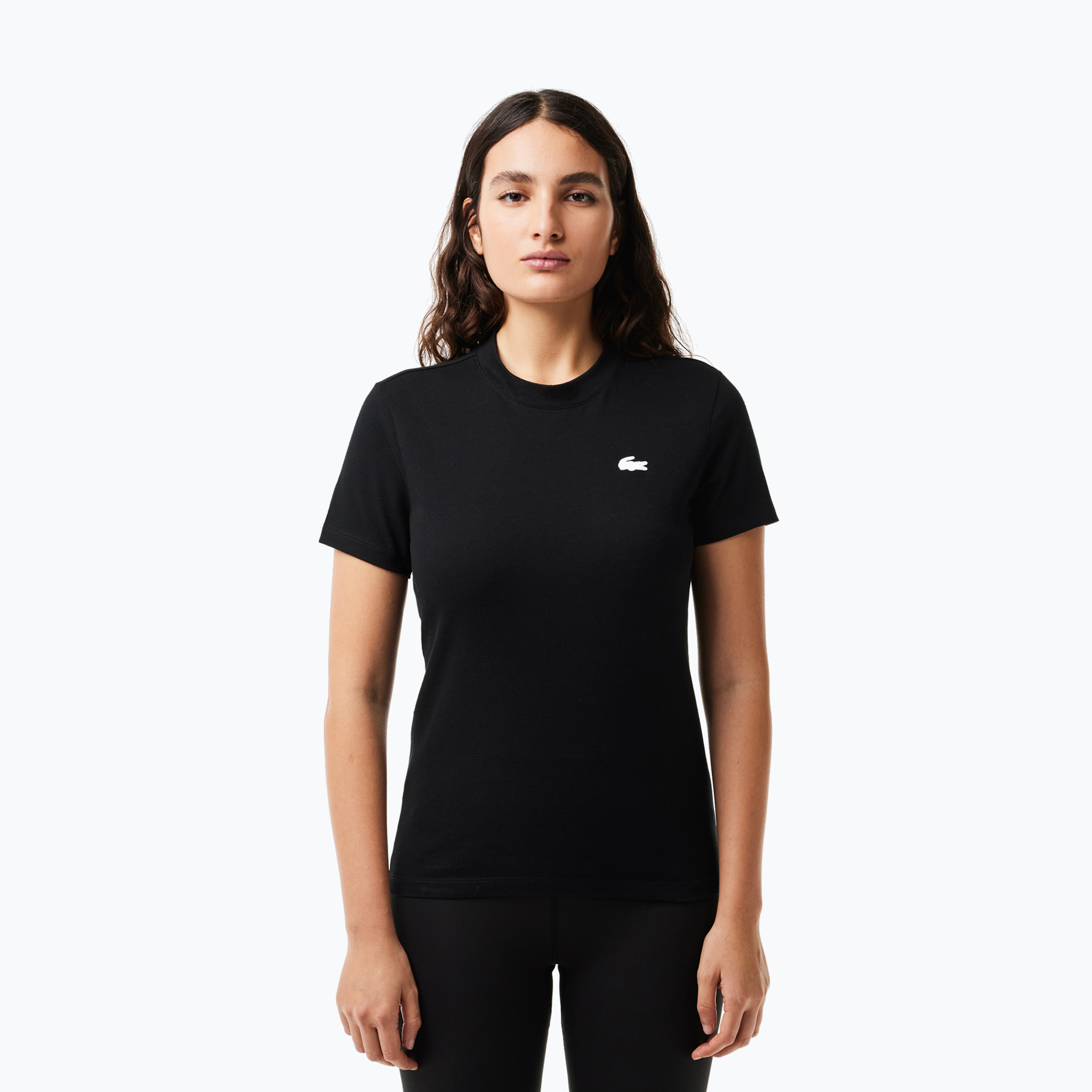 Dámske tričko Lacoste TF9246 black (TF9246)