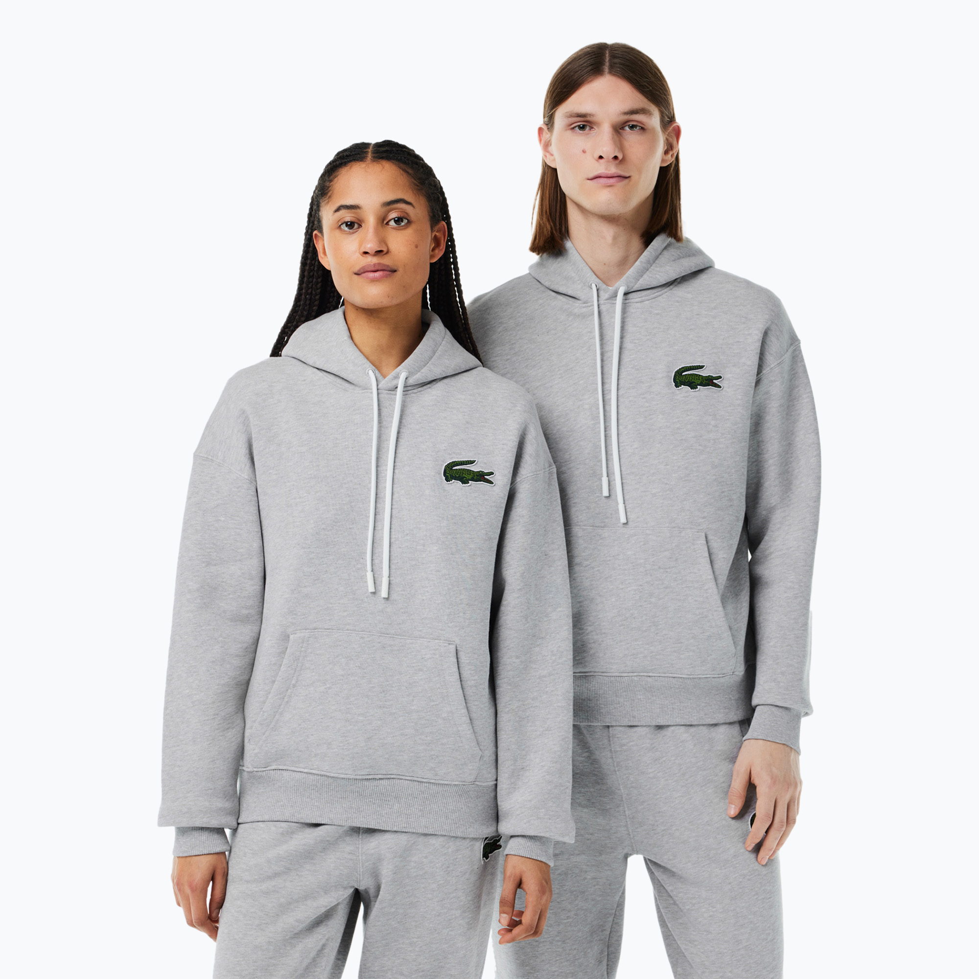 Mikina Lacoste SH6404 CCA silver chine unisex (SH6404 CCA)