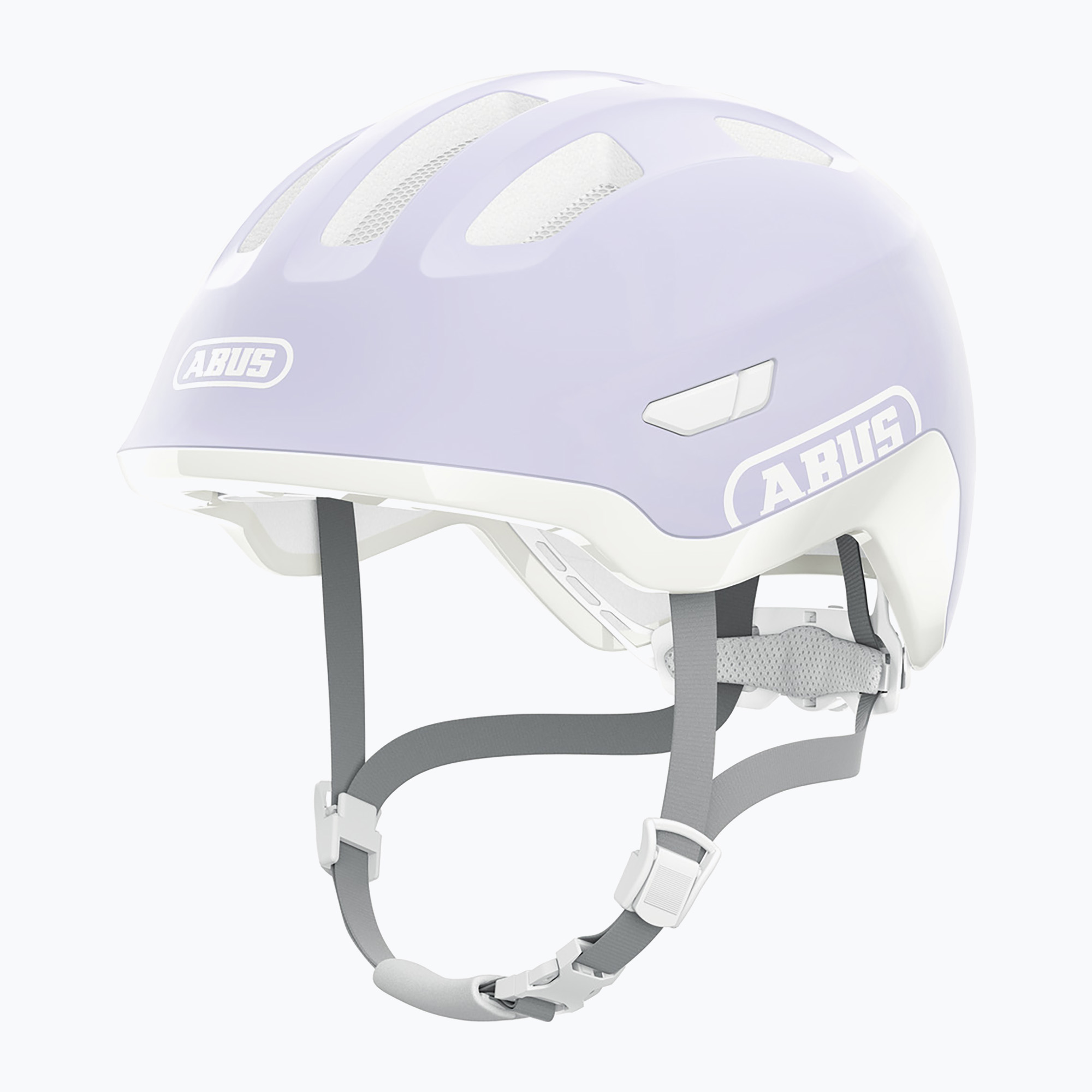 Detská cyklistická prilba ABUS Smiley 3.0 ACE LED pure lavender (Smiley 3.0 ACE LED 40915)
