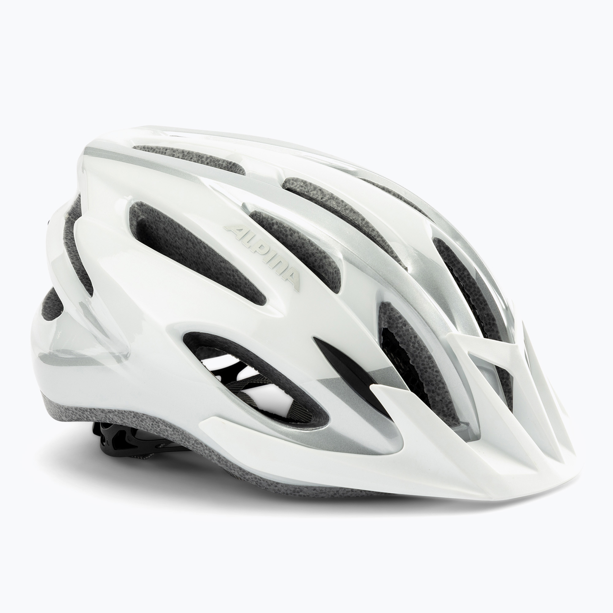 Cyklistická prilba Alpina MTB 17 white/silver (MTB 17 A9719110)