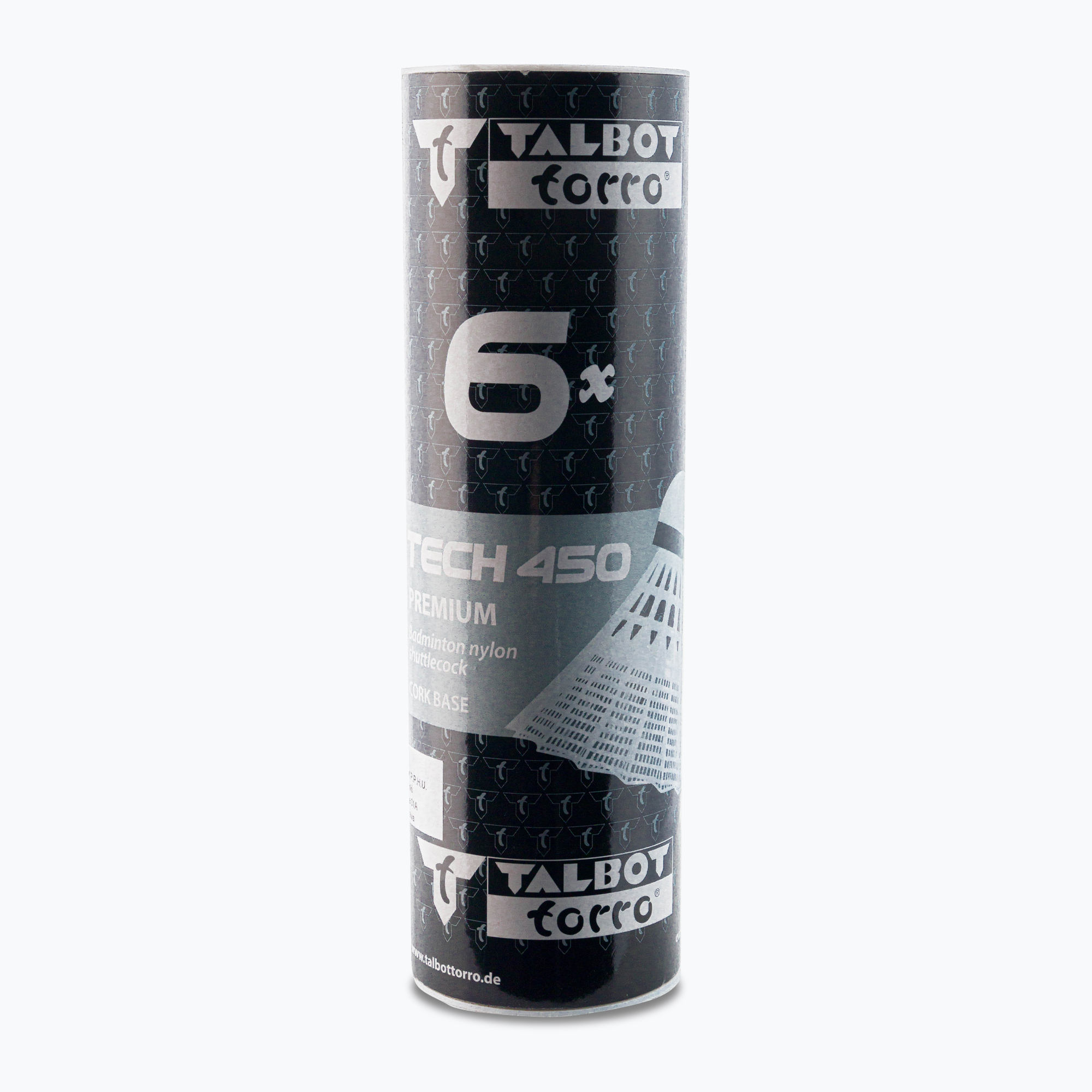 Talbot-Torro Tech 450 bedmintonové rakety, Premium Nylon 6 ks biela 469082