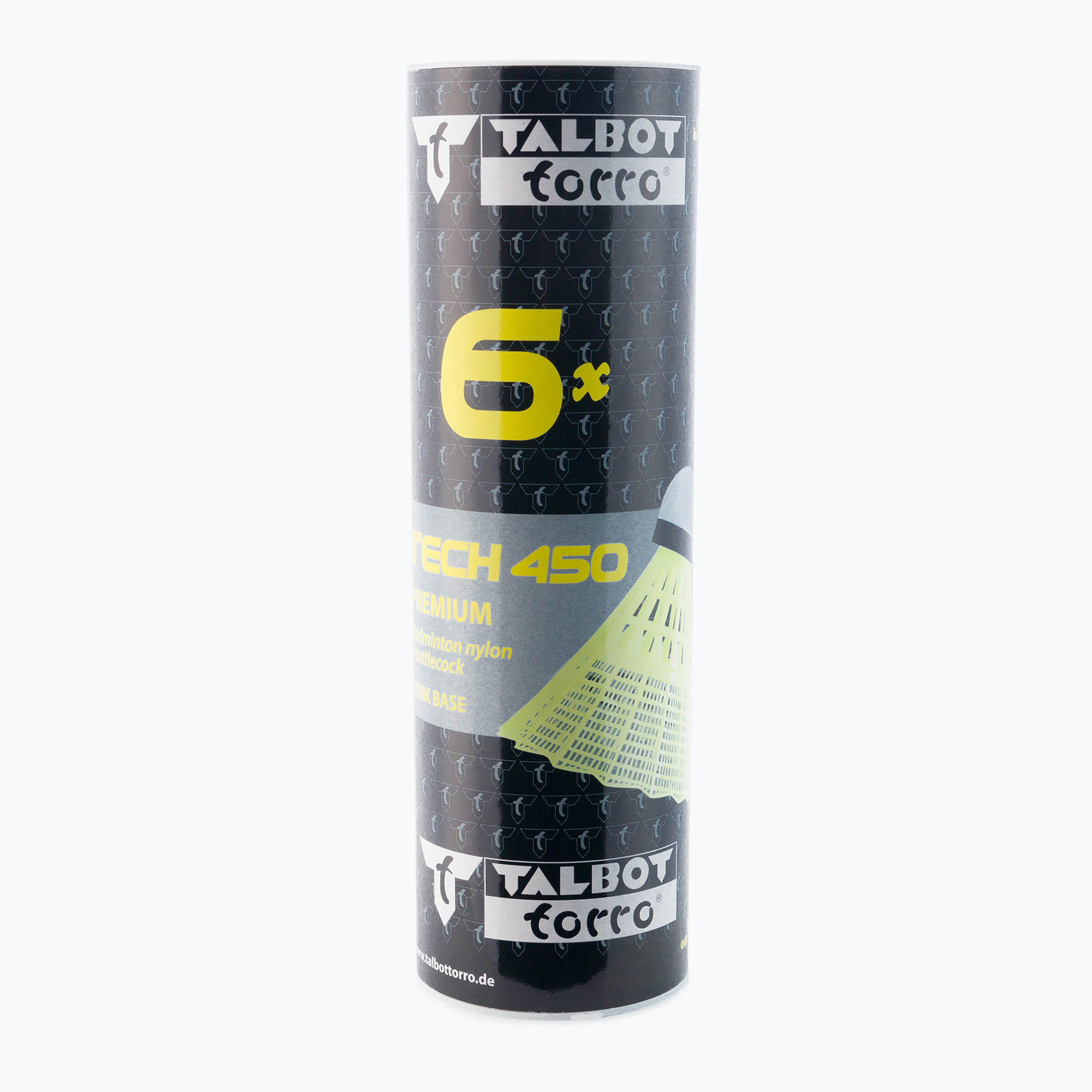 Talbot-Torro Tech 450 bedmintonové rakety, Premium Nylon 6 ks žltá 469083