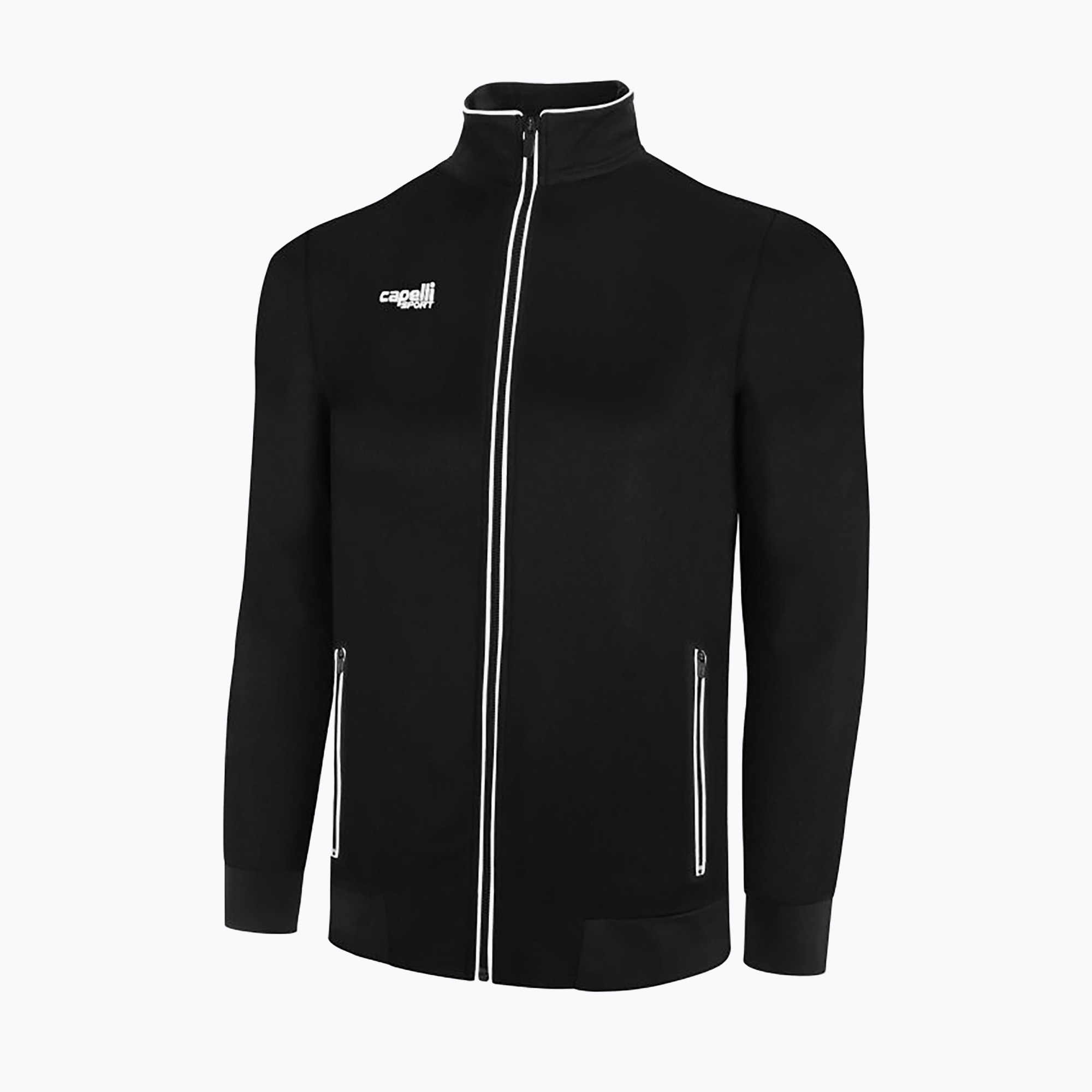 Pánska tréningová futbalová mikina Capelli Basics Adult black/white (Basics Adult Training AGA-6674)