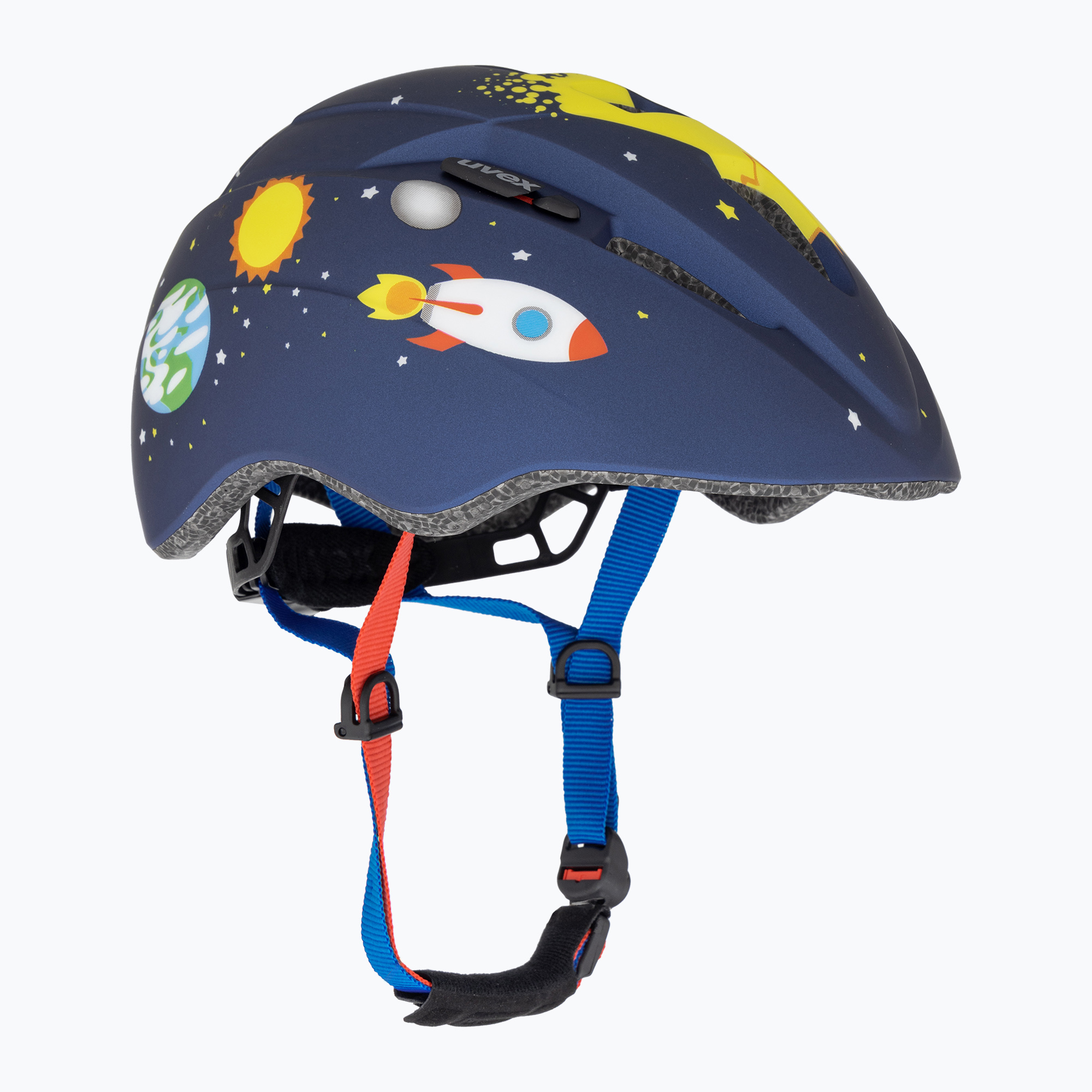 Detská cyklistická prilba UVEX Kid 2 CC tmavo modrá rocket matt