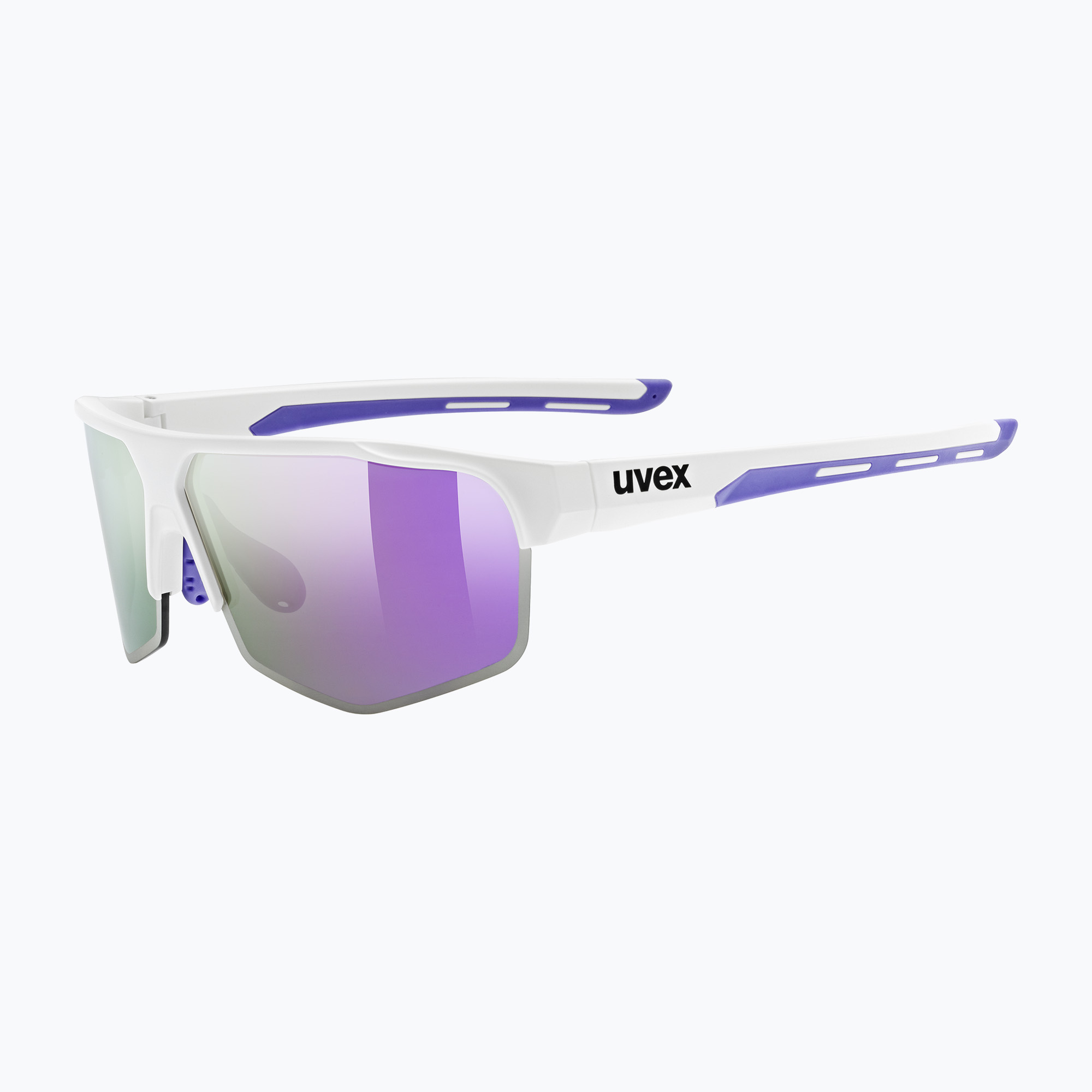Slnečné okuliare UVEX Axos Set white matt/mirror purple/clear (Axos Set 53/3/081/8416)