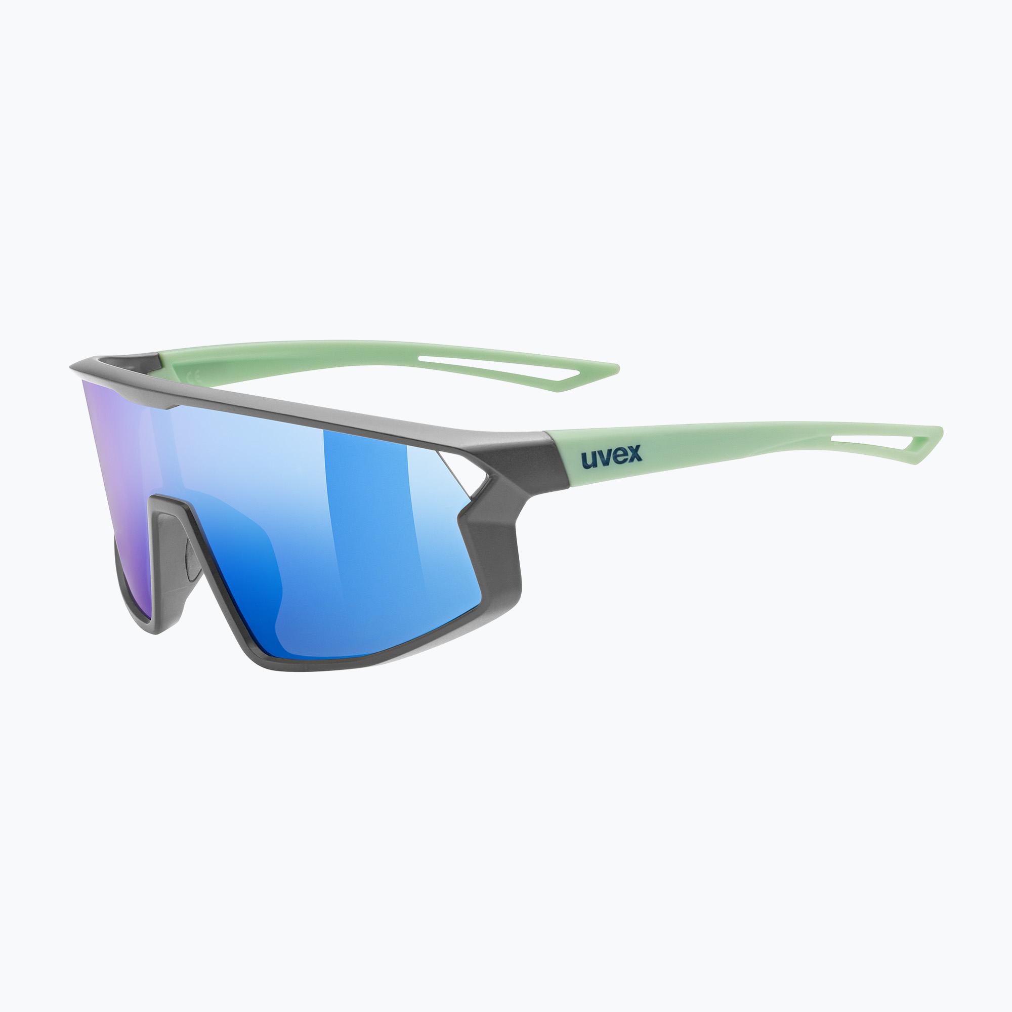 Detské slnečné okuliare UVEX Skyryse Jr grey/green matt/mirror blue (Skyryse Jr 53/3/076/5716)