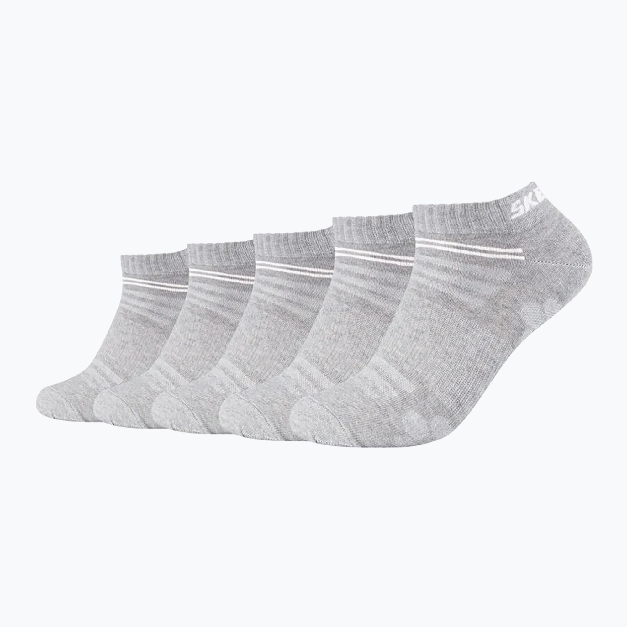 Ponožky Skechers Mesh Ventilation Sneaker 5 pairs fog melange (Mesh Ventilation Sneaker SK43022006-9200)