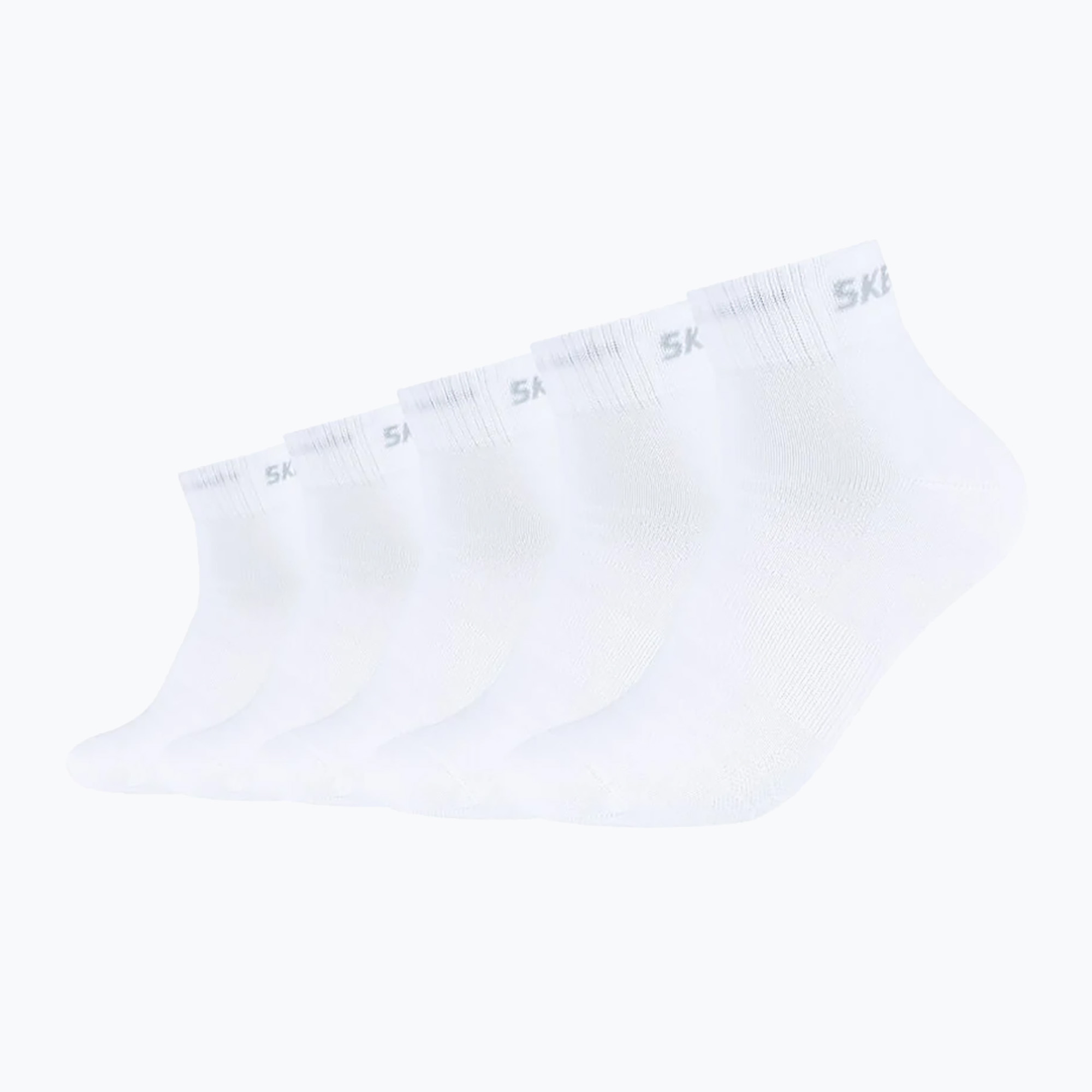 Ponožky Skechers Mesh Ventilation Quarter 5 pairs white/white