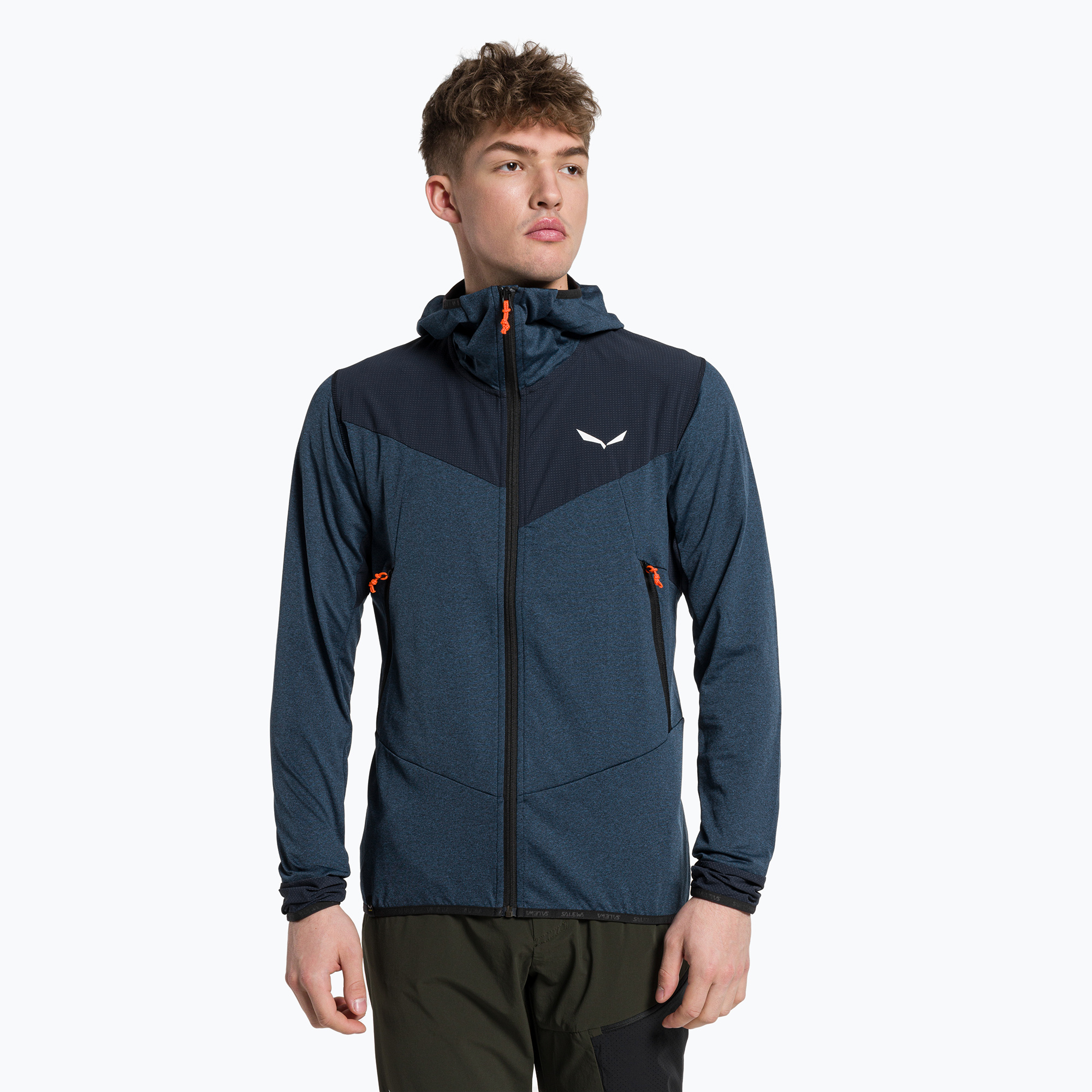 Pánska fleecová mikina Salewa Agner Hybrid PL/DST FZ Hoody navy blue 00-0000027371 (Agner Hybrid PL/DST FZ Hoody 00-0000027371)