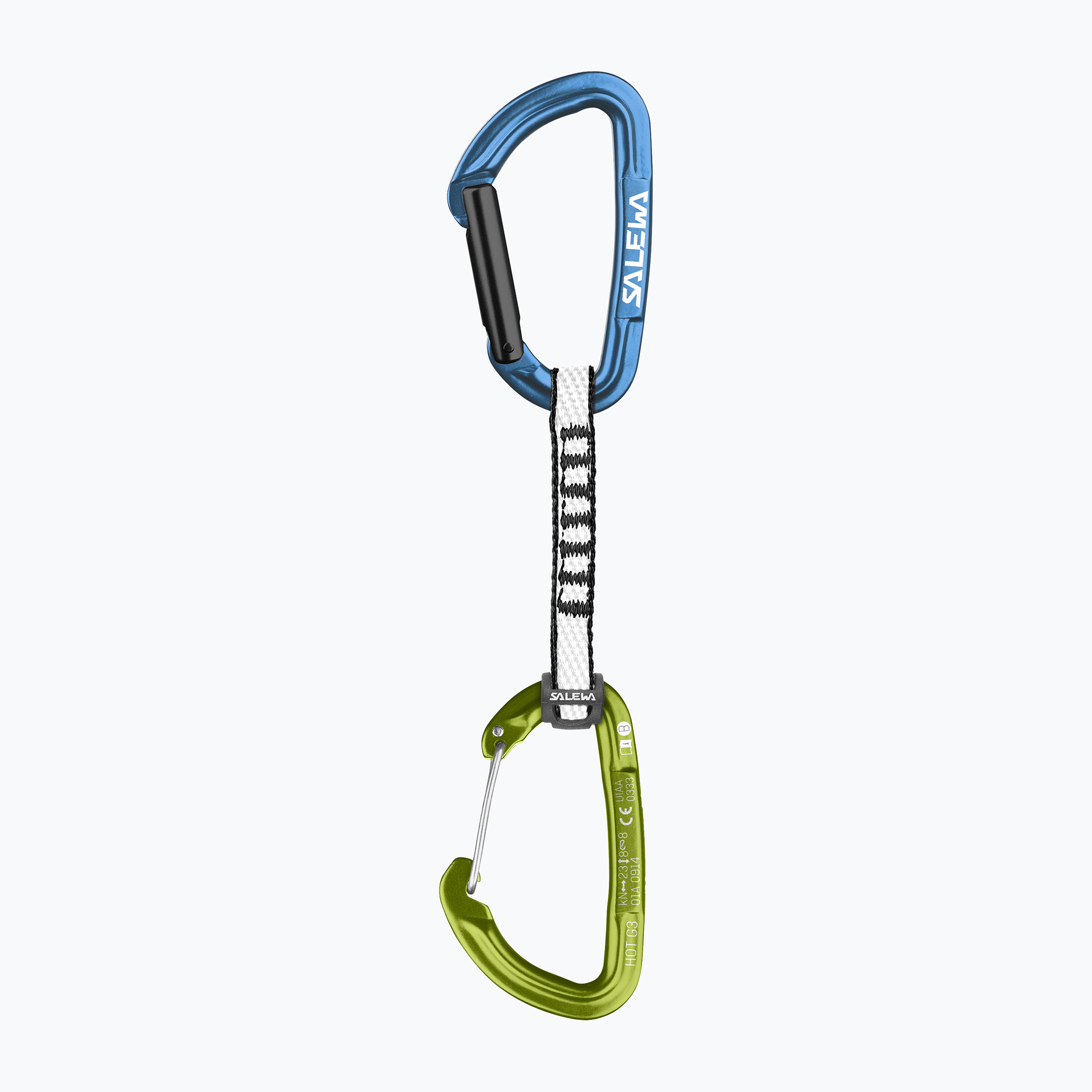 Lezecký expres Salewa Expr Set Dyn Hot G3 Str/Wire blue/fluo green climbing express (Expr Set Dyn Hot G3 Str/Wire 00-0000001726)