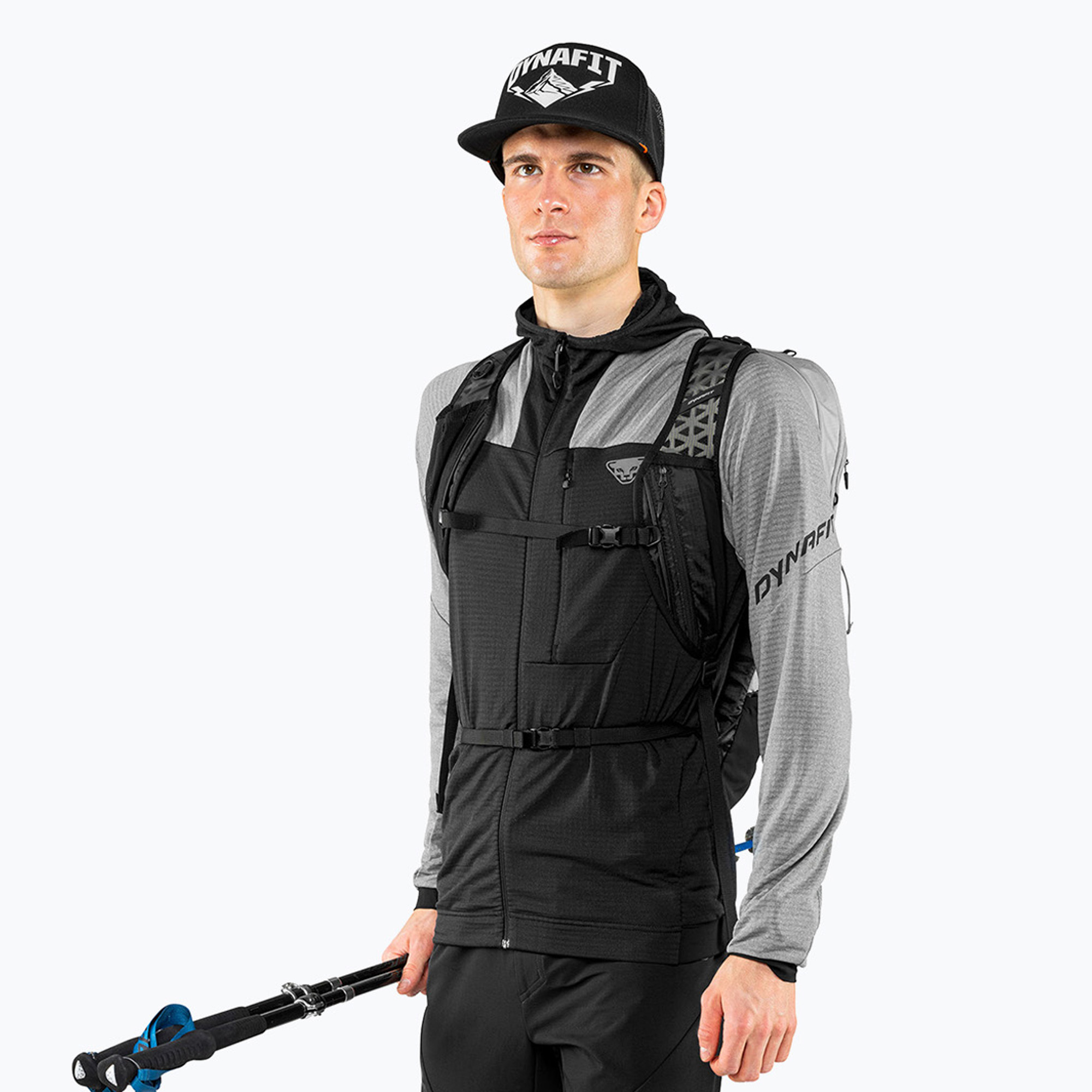 Pánska bunda DYNAFIT Speed PTC s kapucňou, tichý odtieň melange (Speed Polartec Hooded 08-0000071494)