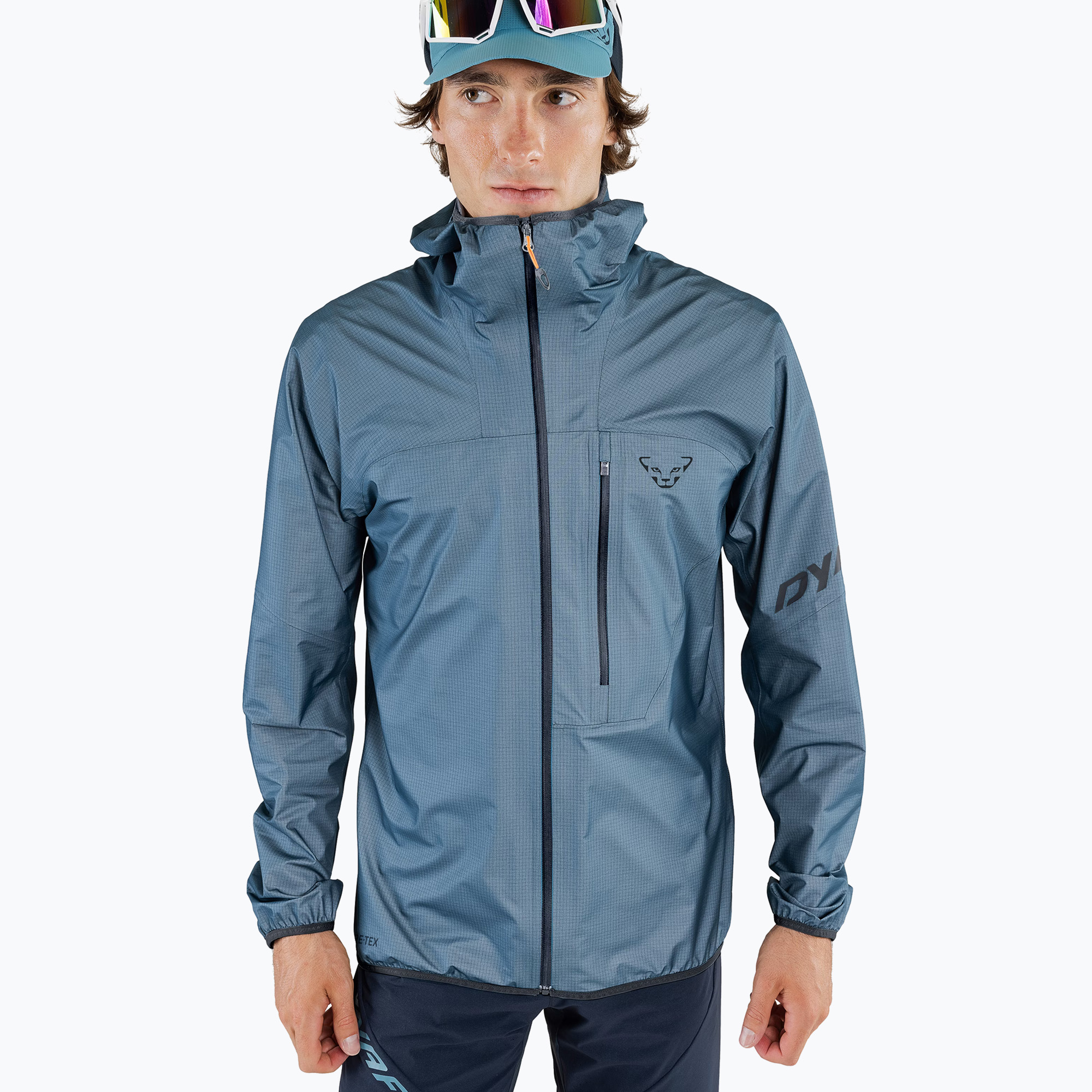Pánska bunda do dažďa DYNAFIT Traverse GTX mallard blue (Traverse GTX 08-0000071550)