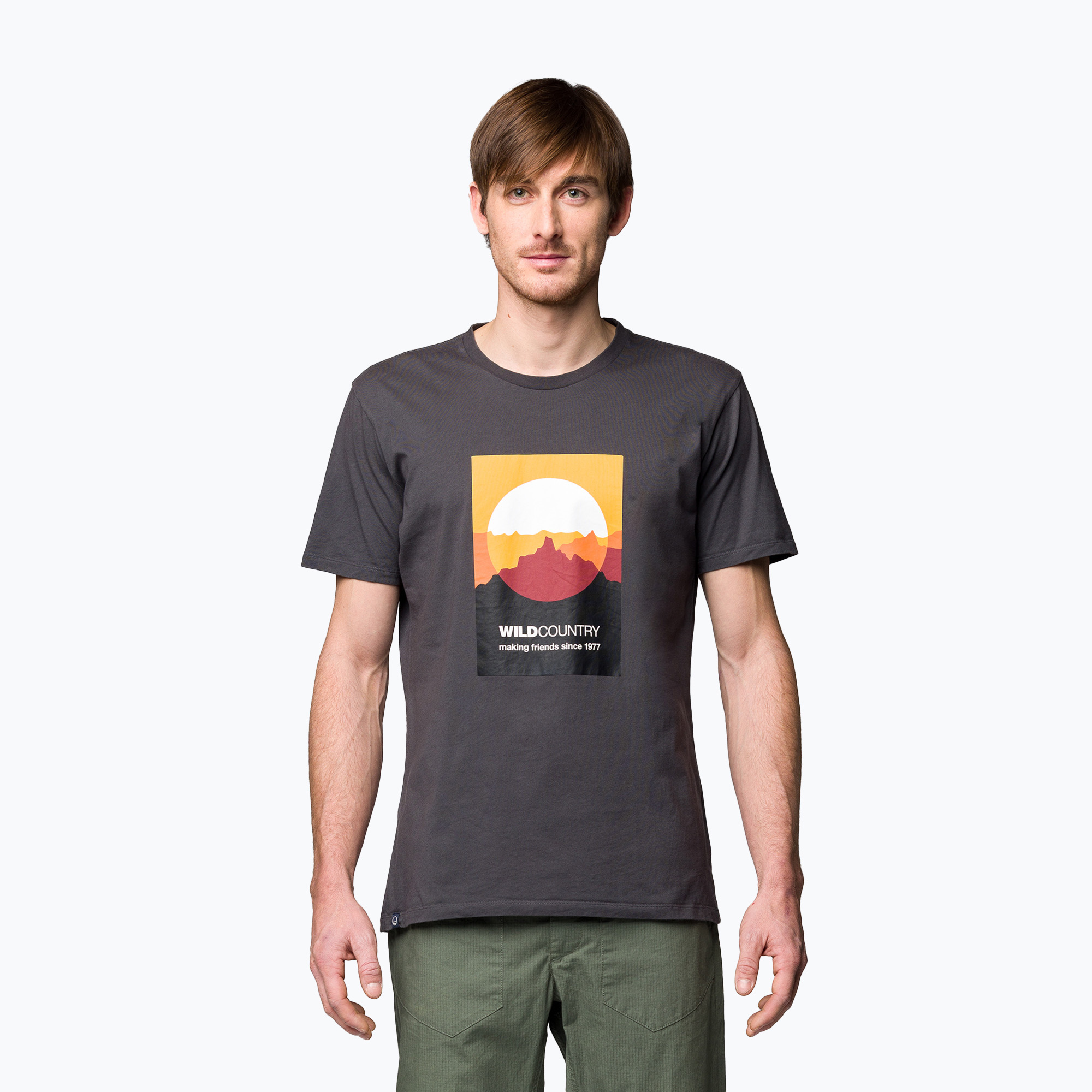 Pánske lezecké tričko Wild Country Heritage sivé 40-0000095240