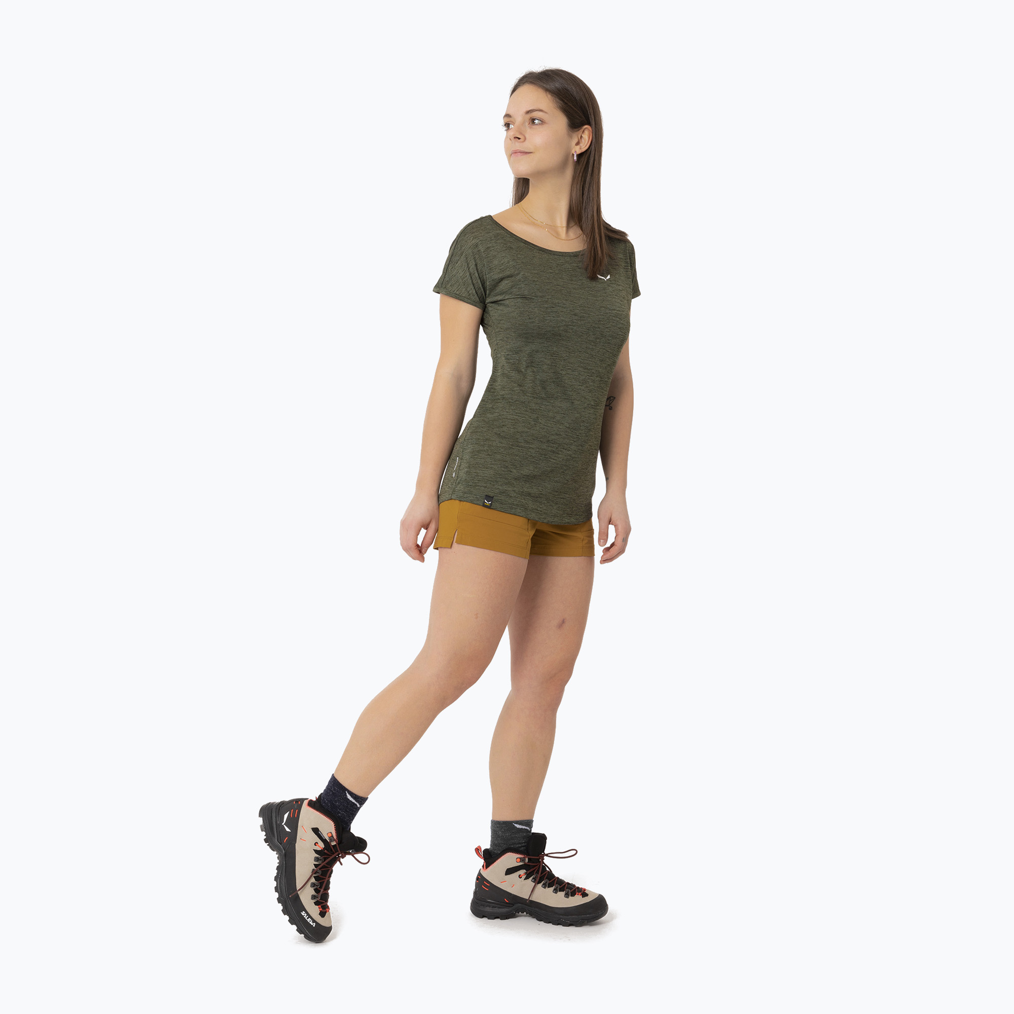 Salewa dámske trekové tričko Puez Melange Dry green 26538 (Puez Melange Dry 00-0000026538)