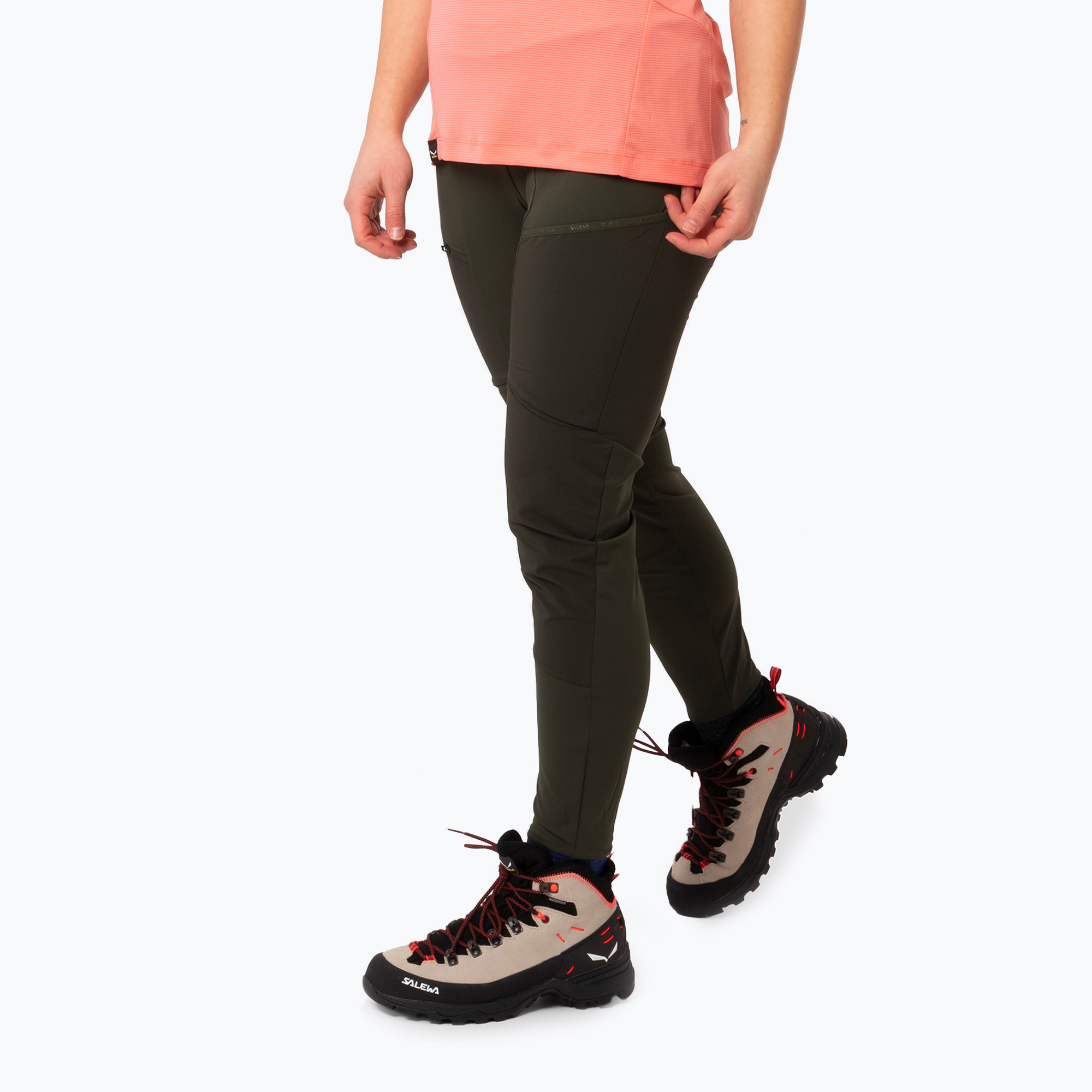 Dámske turistické legíny Salewa Puez Dry Resp Cargo green 00-0000028331 (Puez Dry Resp Cargo Tights 00-0000028331)