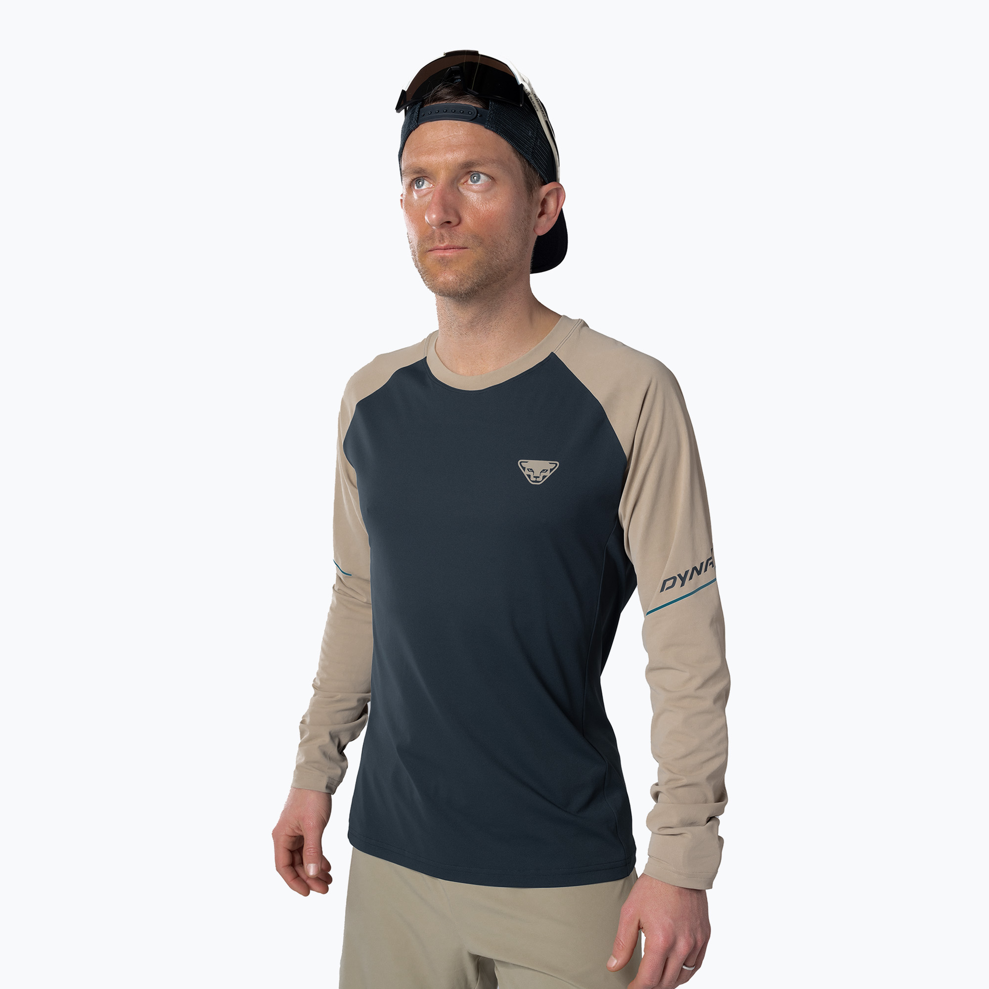 Pánske bežecké tričko Longsleeve DYNAFIT Alpine Pro blueberry rock khaki (Alpine Pro 08-0000071156)