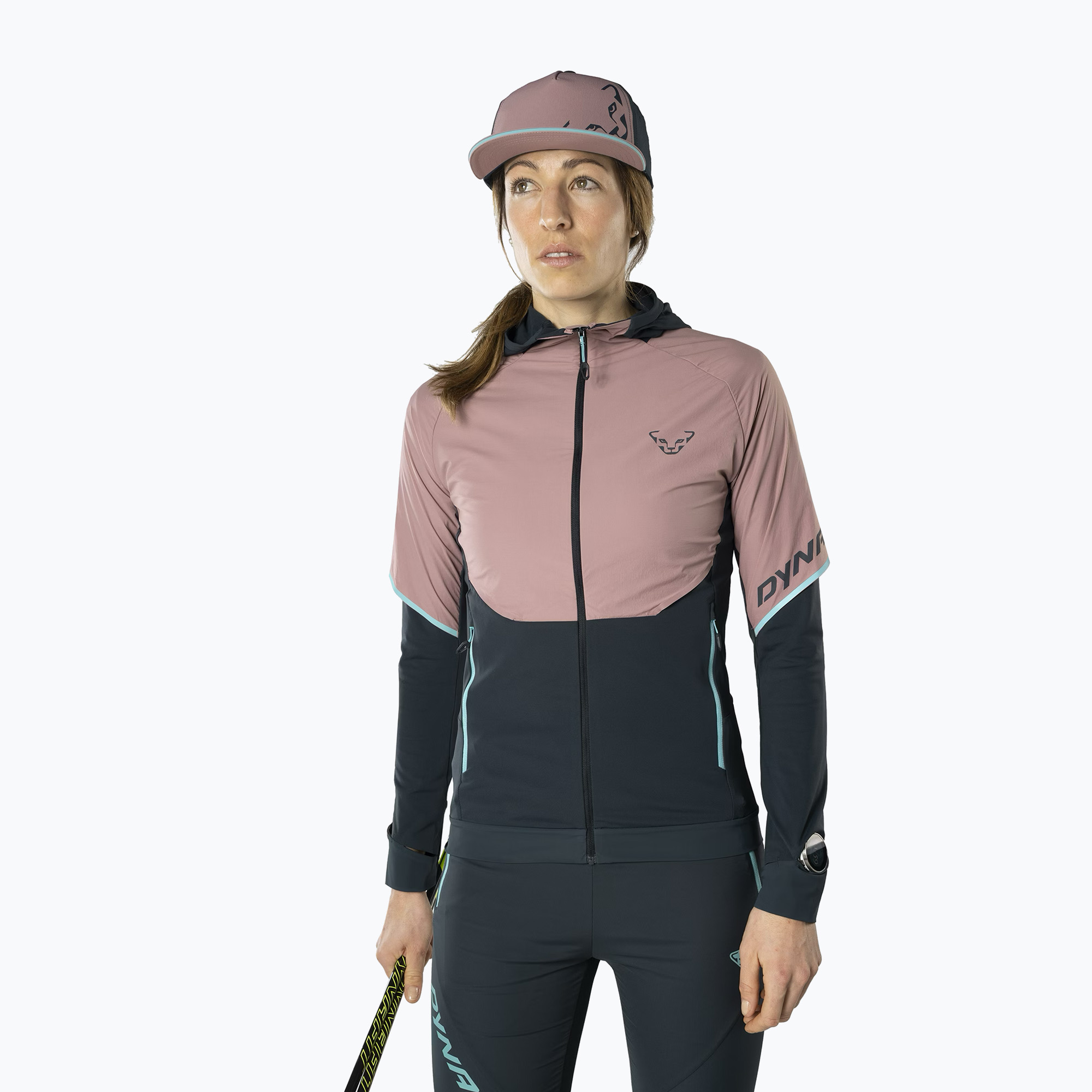 Dámska bežecká bunda DYNAFIT Alpine Hybrid mokarosa (Alpine Hybrid 08-0000071605)
