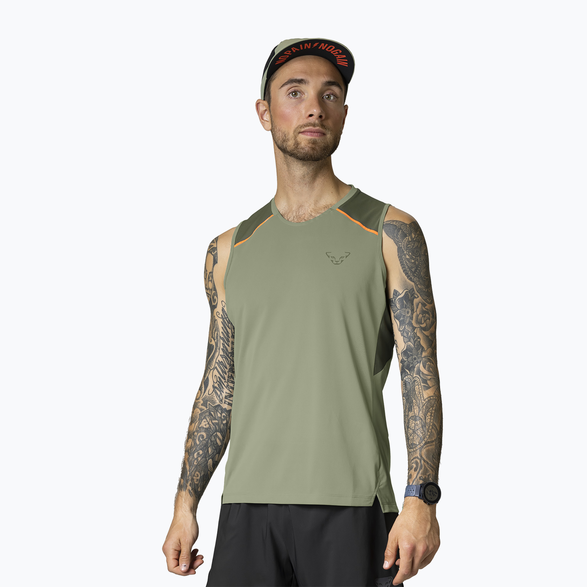 Pánske bežecké tričko DYNAFIT Sky Tank sage (Sky Tank 08-0000071651)