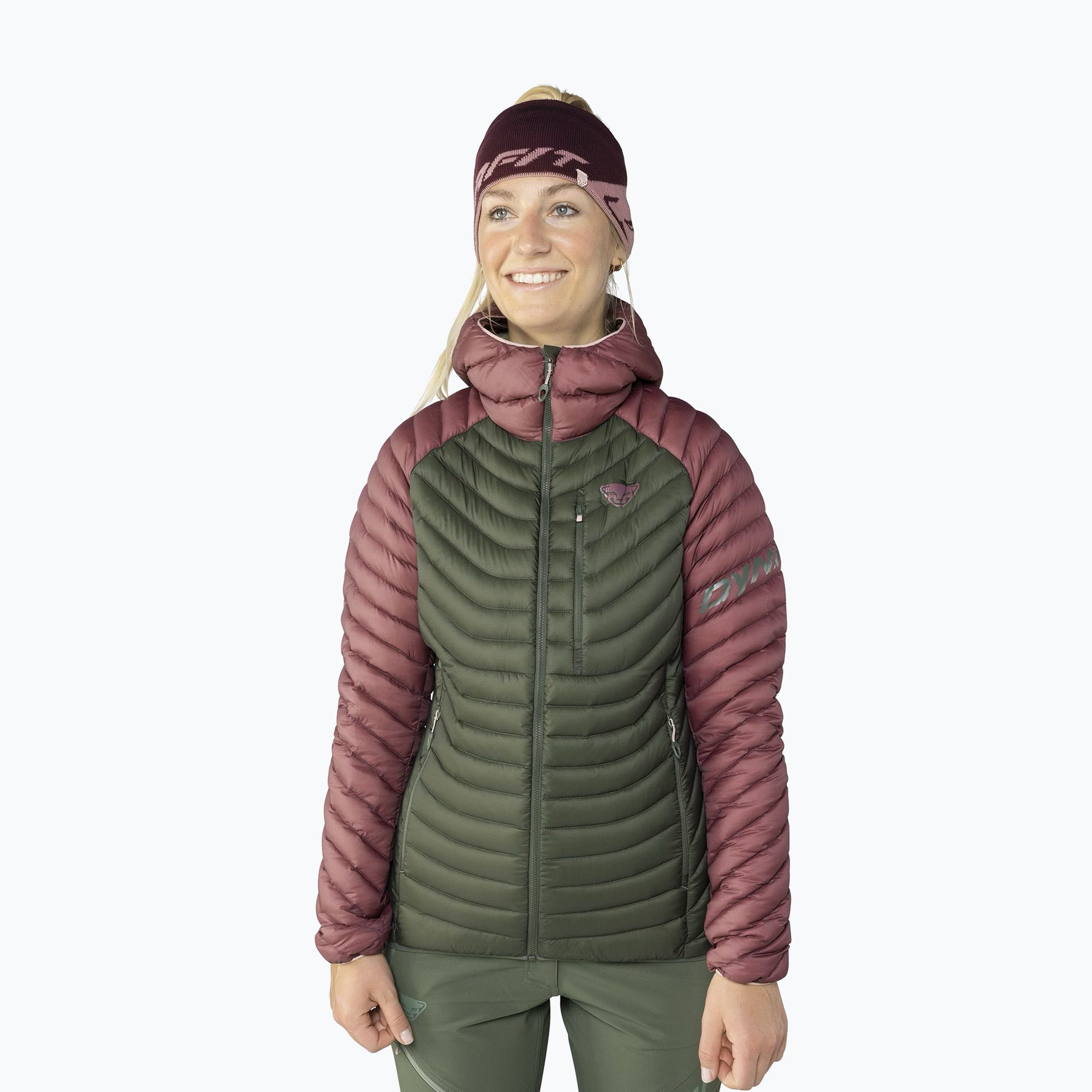 Dámska páperová bunda DYNAFIT Radical Down Hooded dark rose (Radical Down Hooded 08-0000070915)