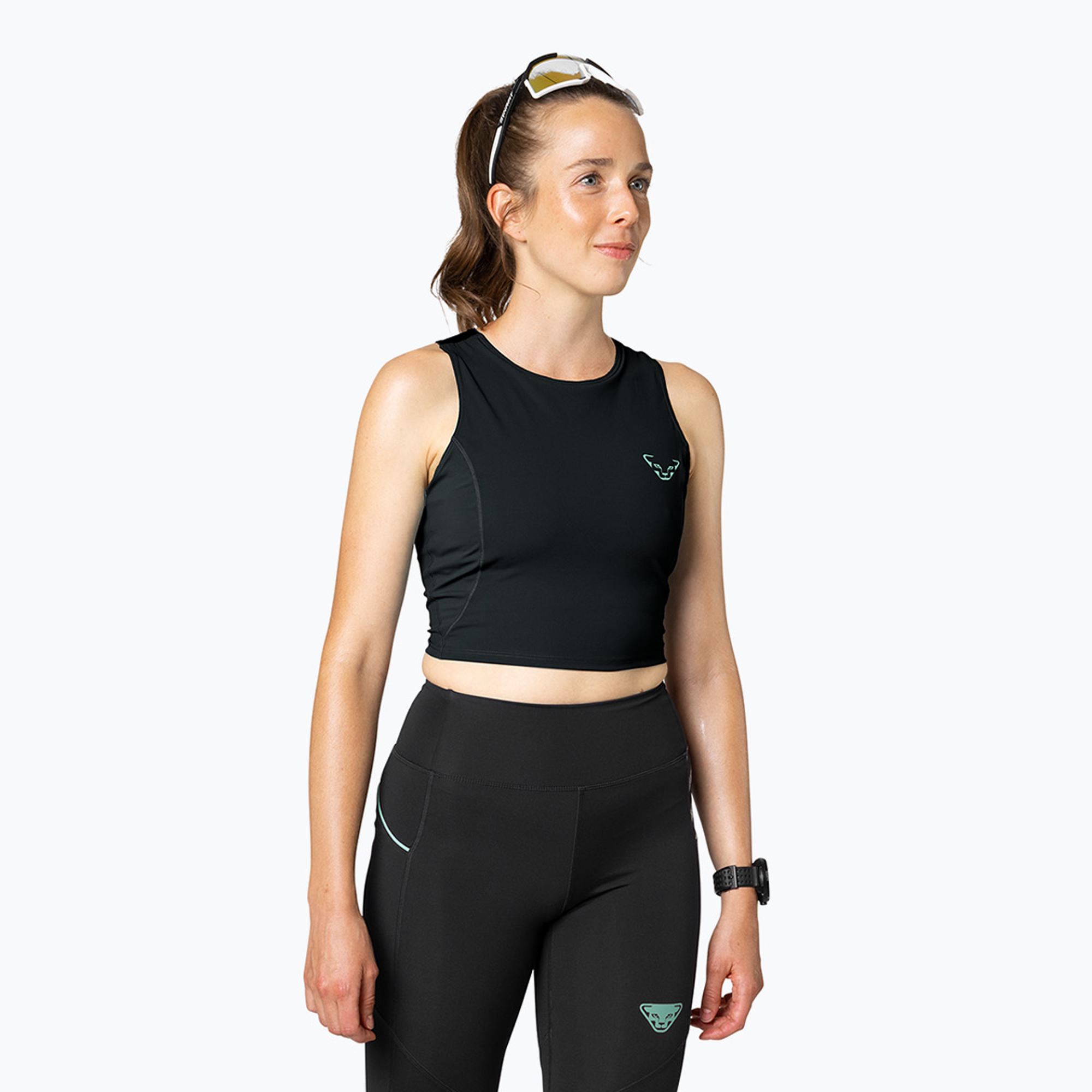 Dámske bežecké tričko DYNAFIT Trail Crop Top black out (Trail Crop Top 08-0000071903)
