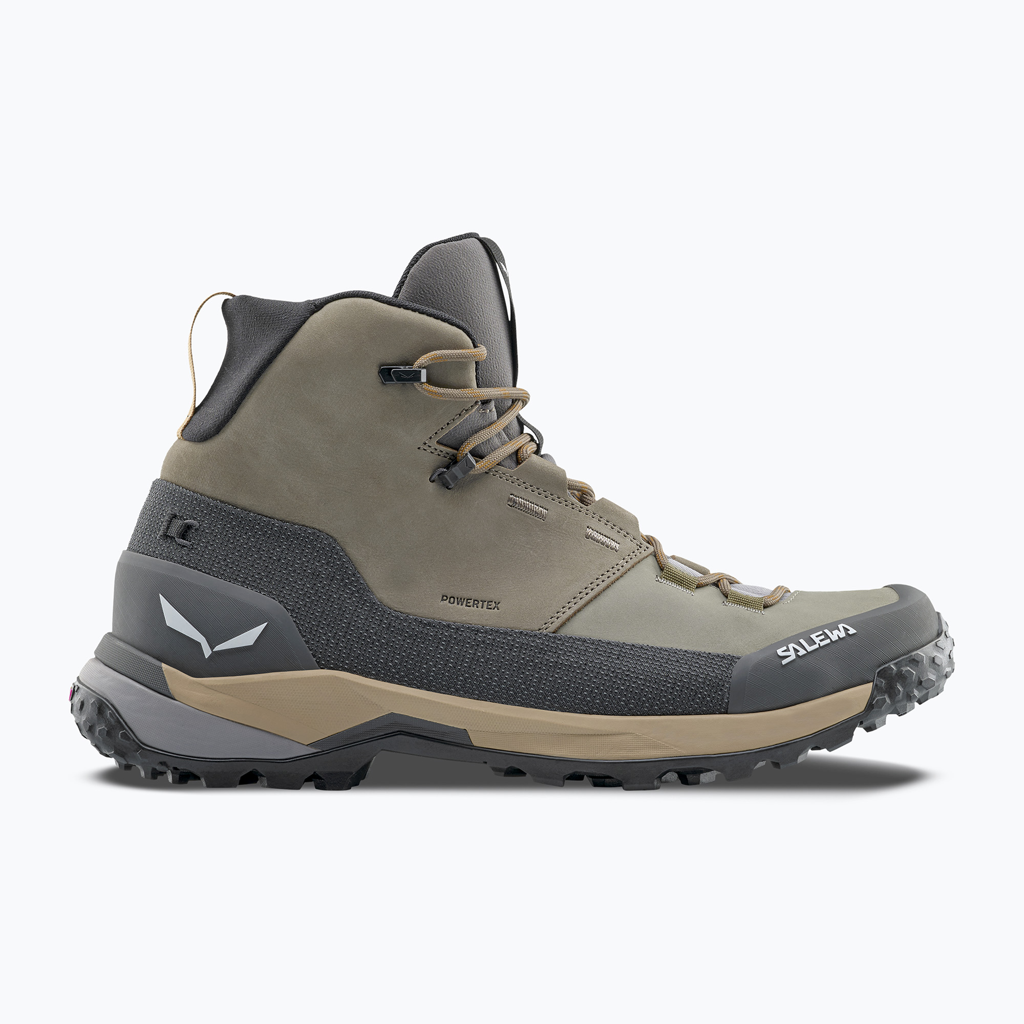 Dámske trekové topánky Salewa Puez Leather Mid Ptx bungee cord / onyx