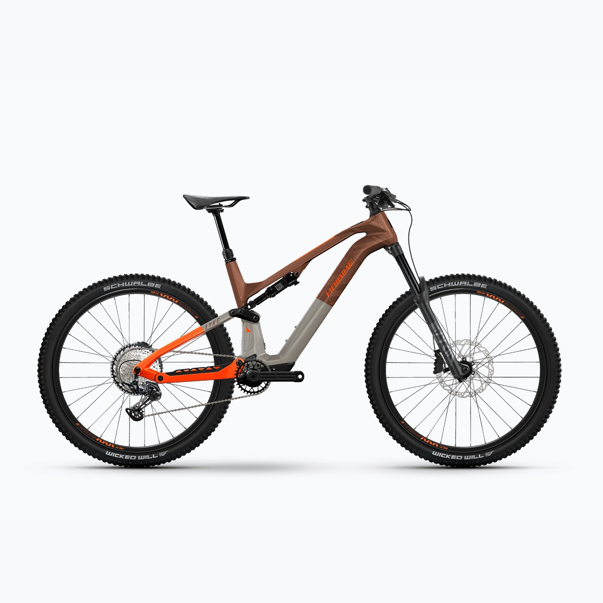 Haibike Lyke CF 10 430Wh koža/oranžový lesklý elektrický bicykel (Lyke CF 10 45800340)
