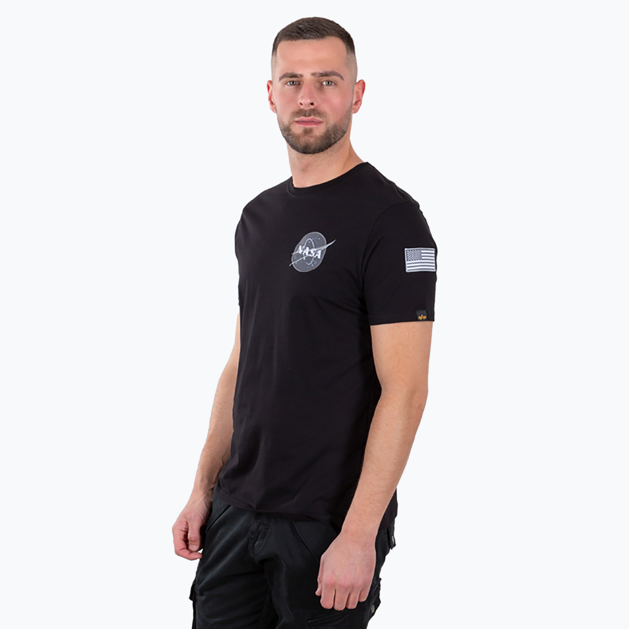 Alpha Industries pánske tričko Space Shuttle čierne (Space Shuttle T 176507)