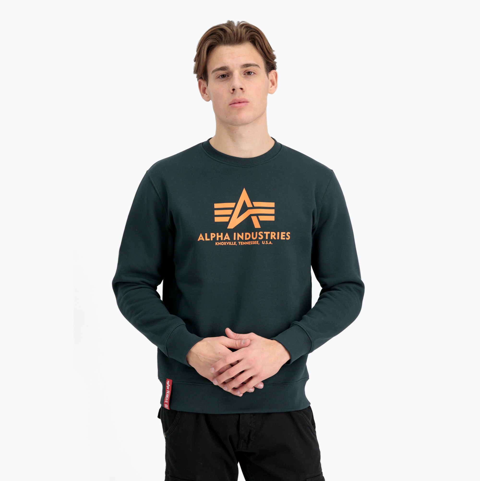 Pánska mikina Alpha Industries Basic dark petrol (Basic 178302)