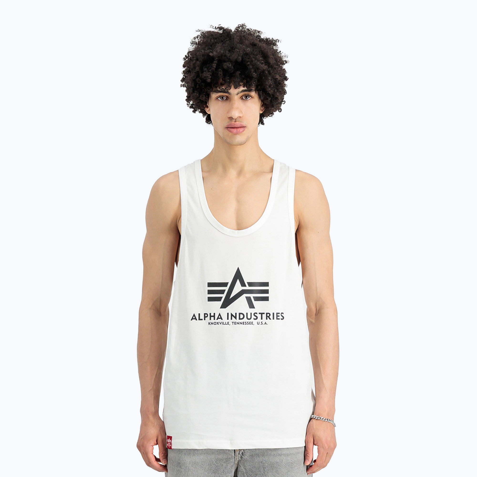 Pánske tričko Alpha Industries Basic Tank Body Building T-shirt white (Basic Tank Body Building 116513)