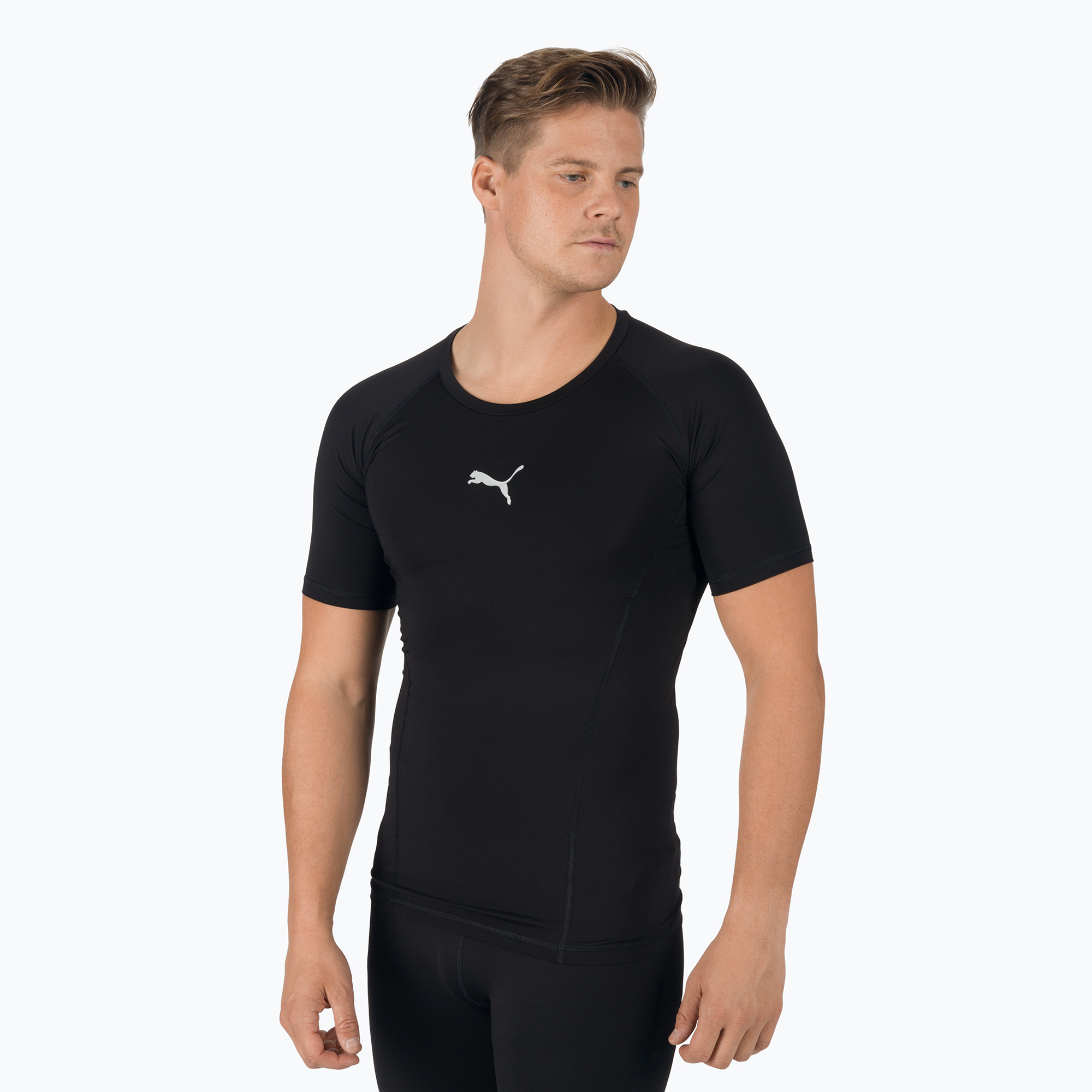 PUMA pánske futbalové tričko Liga Baselayer Tee black 655918 03 (Liga Baselayer Tee 655918 03)