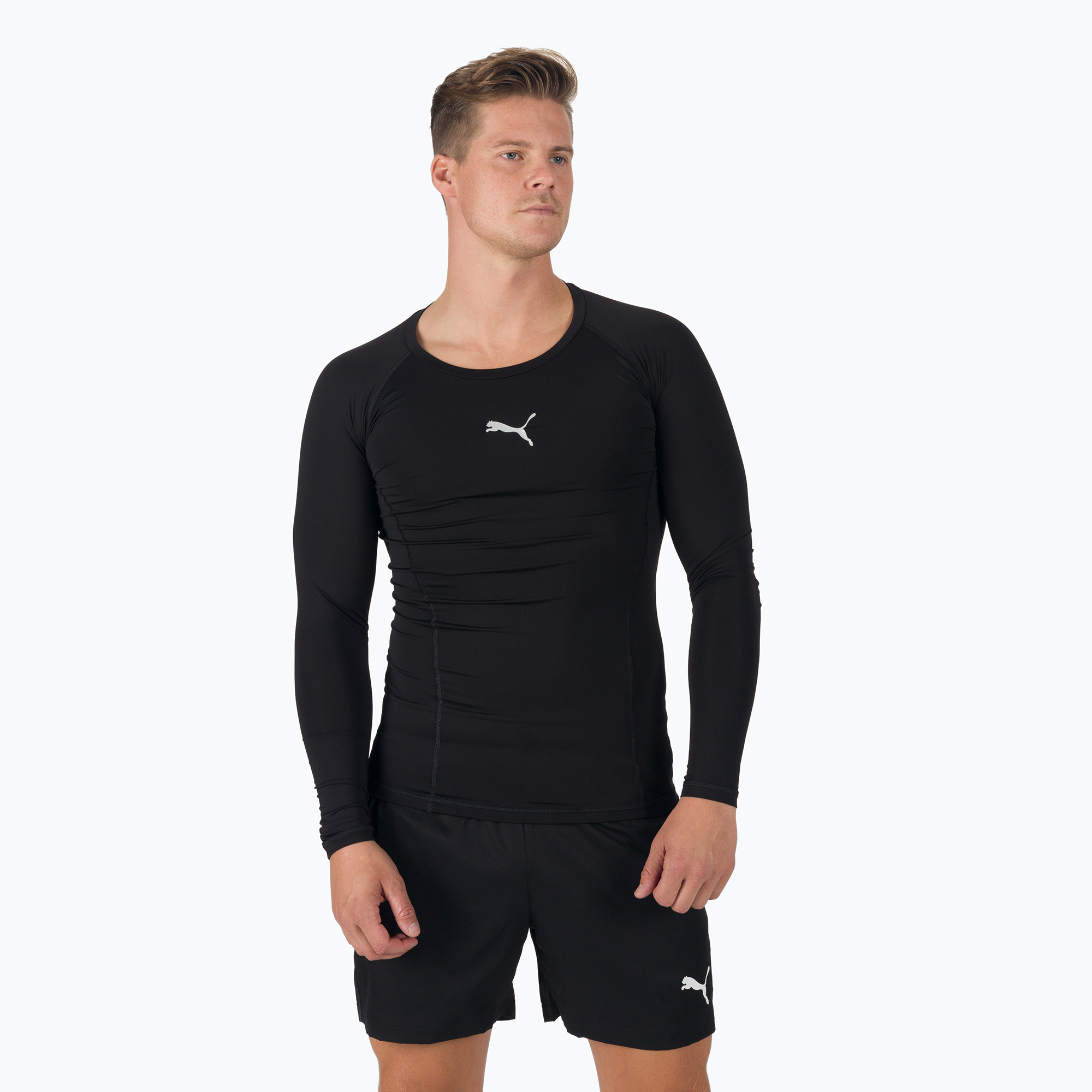 PUMA pánske futbalové tričko Liga Baselayer Tee black 655920 03 (Liga Baselayer Tee 655920 03)