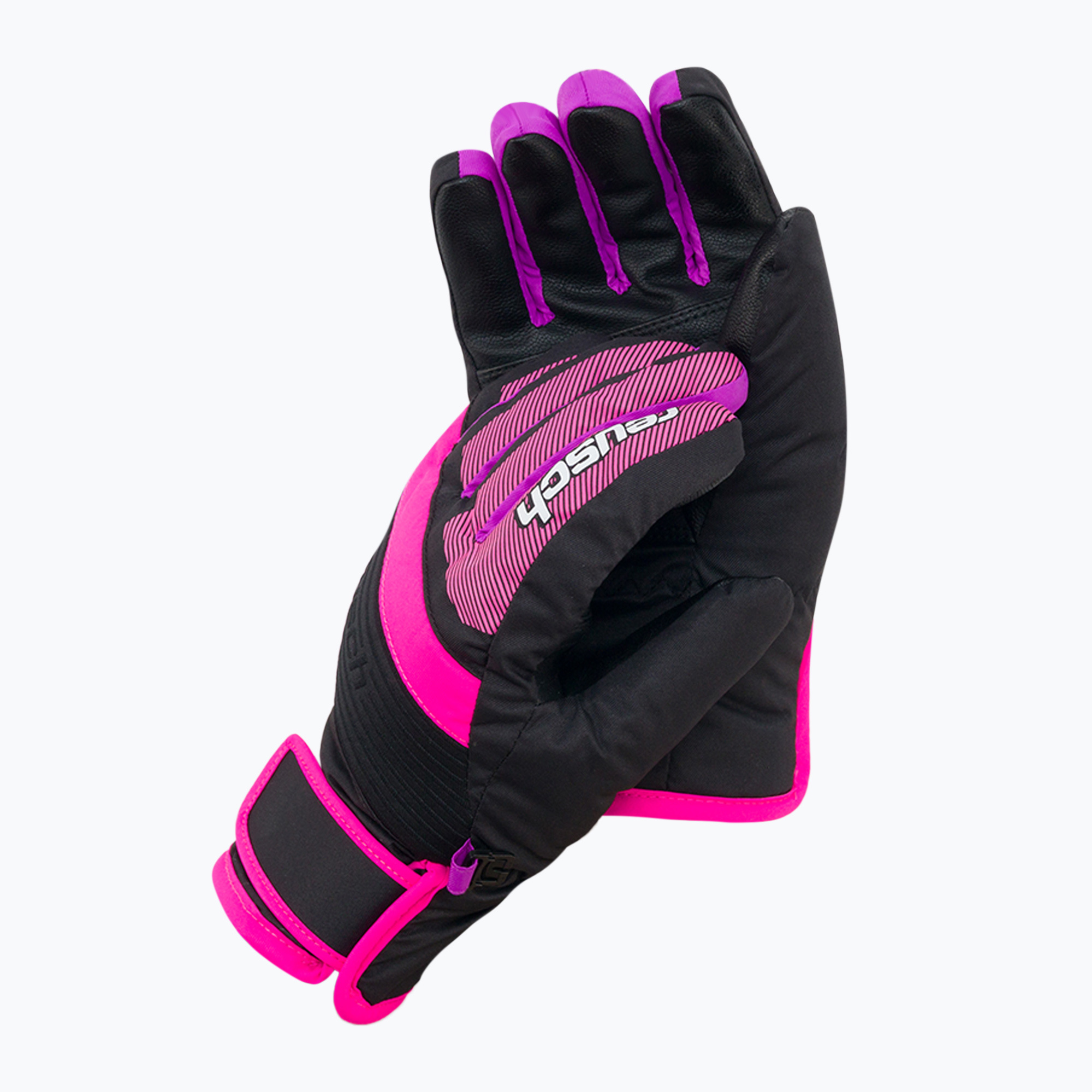 Detské lyžiarske rukavice Reusch Duke R-Tex XT čierno-ružové