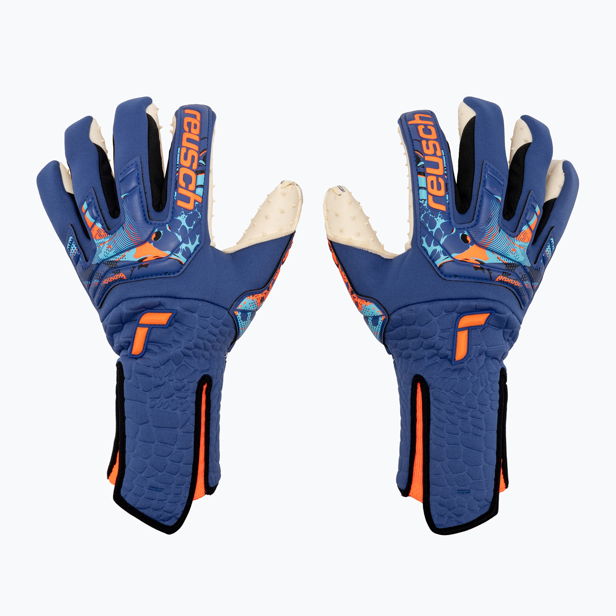 Brankárske rukavice Reusch Attrakt Speedbump Strapless AdaptiveFlex modré 5370079-4016