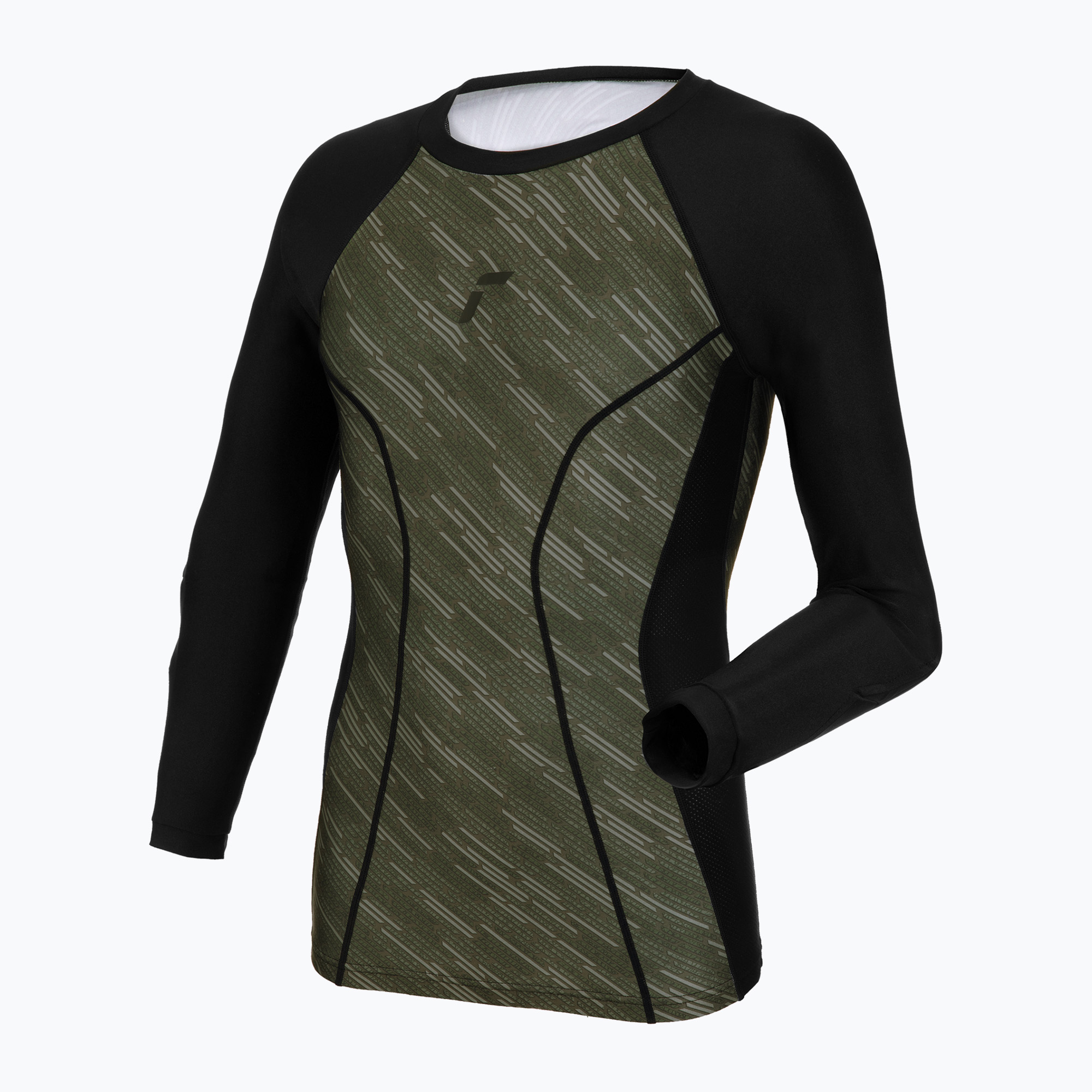 Brankárske tričko Reusch Padded Eco Underhirt black/desert green (Padded Eco Undershirt 5313600-7050)