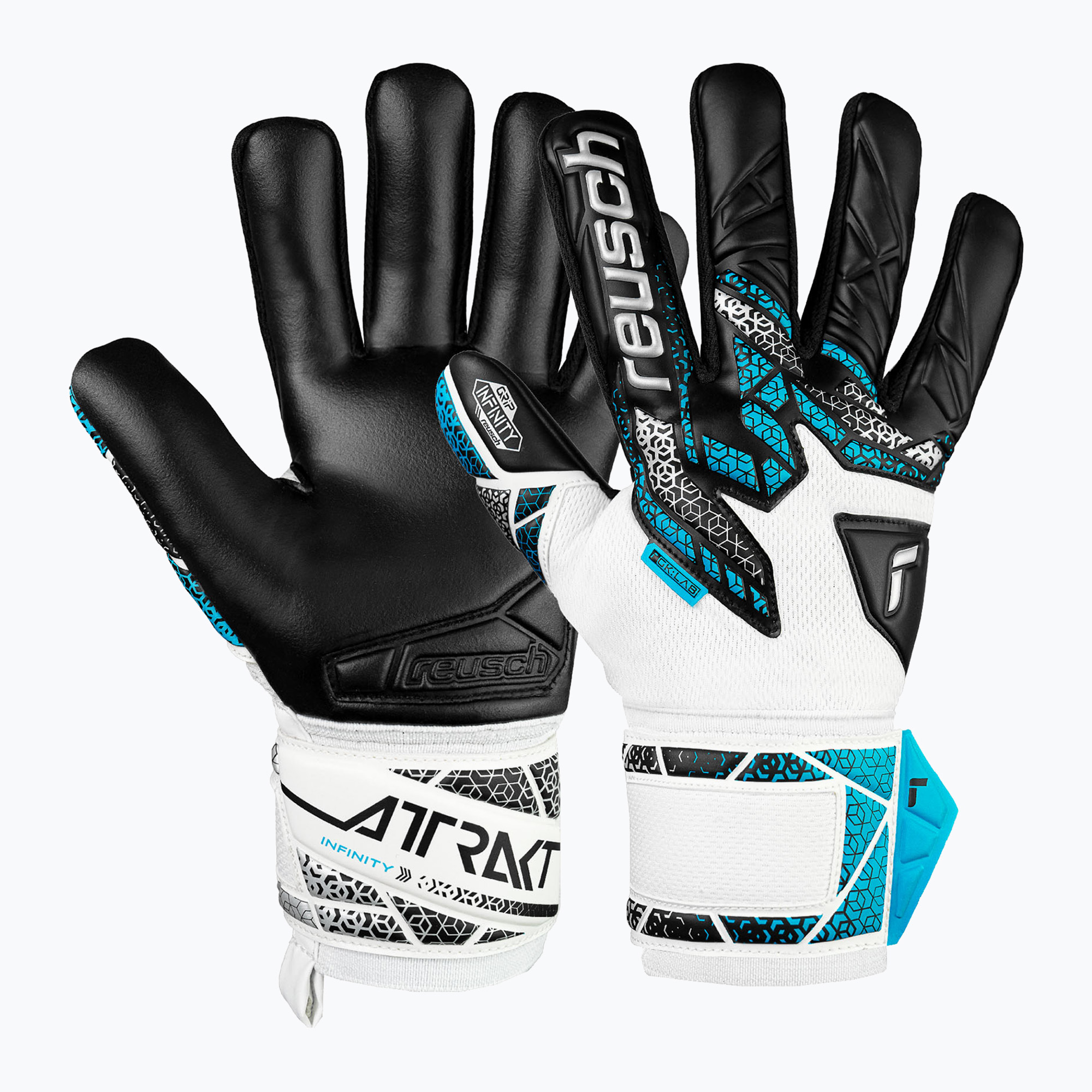 Reusch Attrakt Infinity NC brankárske rukavice biela/strieborná/čierna (Attrakt Infinity NC 5570725-1125)