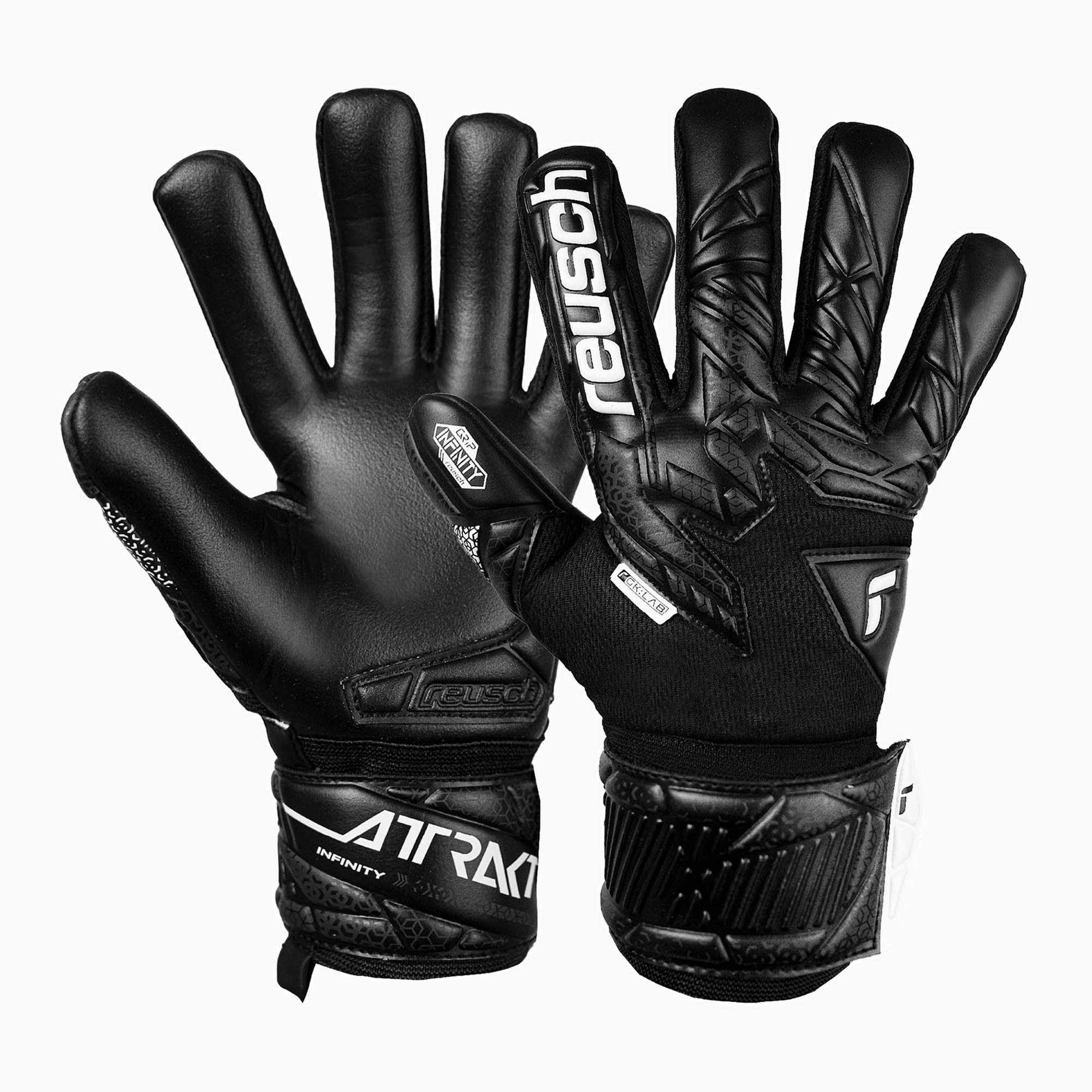 Reusch Attrakt Infinity NC Junior brankárske rukavice čierne (Attrakt Infinity NC Junior 5572725-7700)