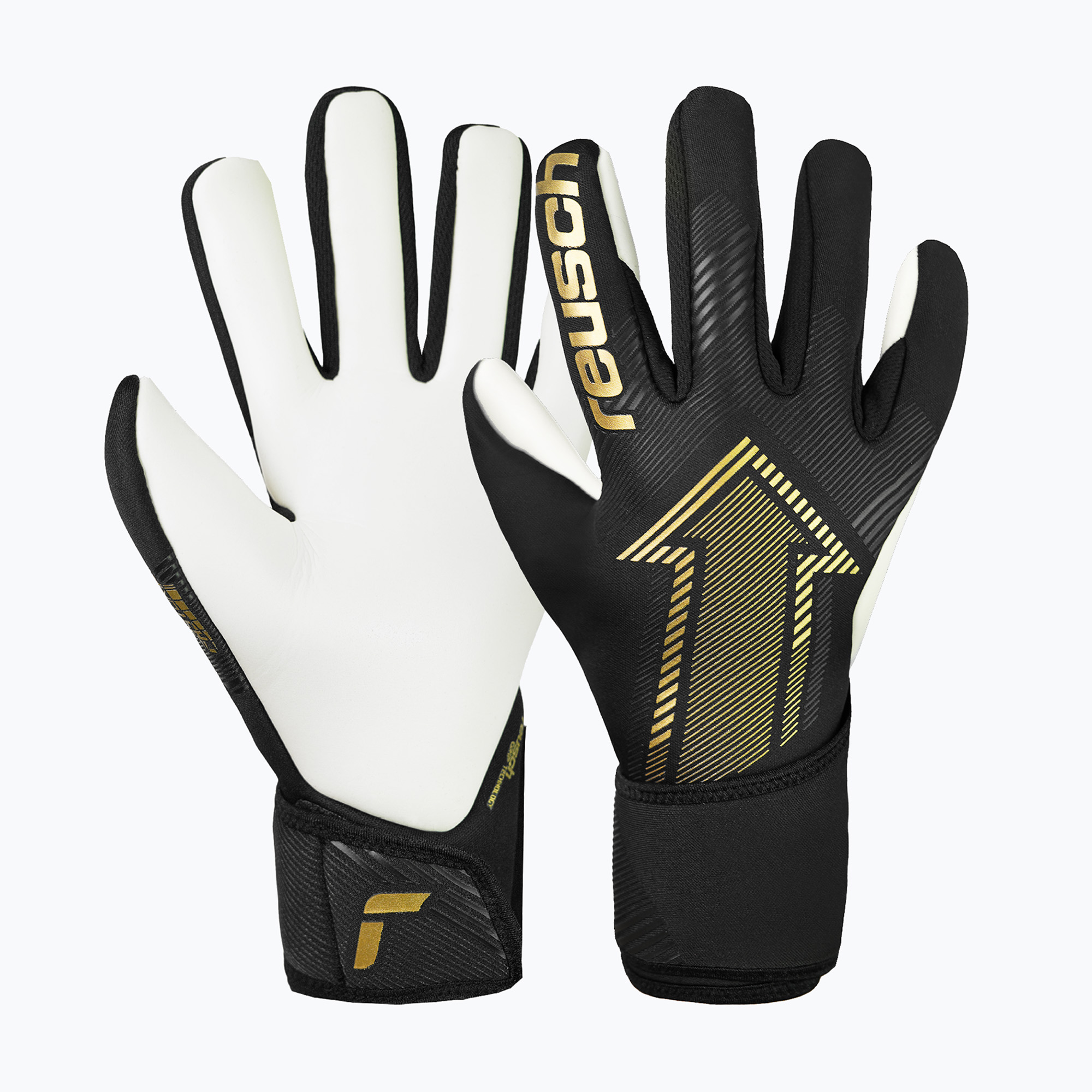 Brankárske rukavice Reusch Fastgrip Silver black/gold (Fastgrip Silver 5570200-7707)