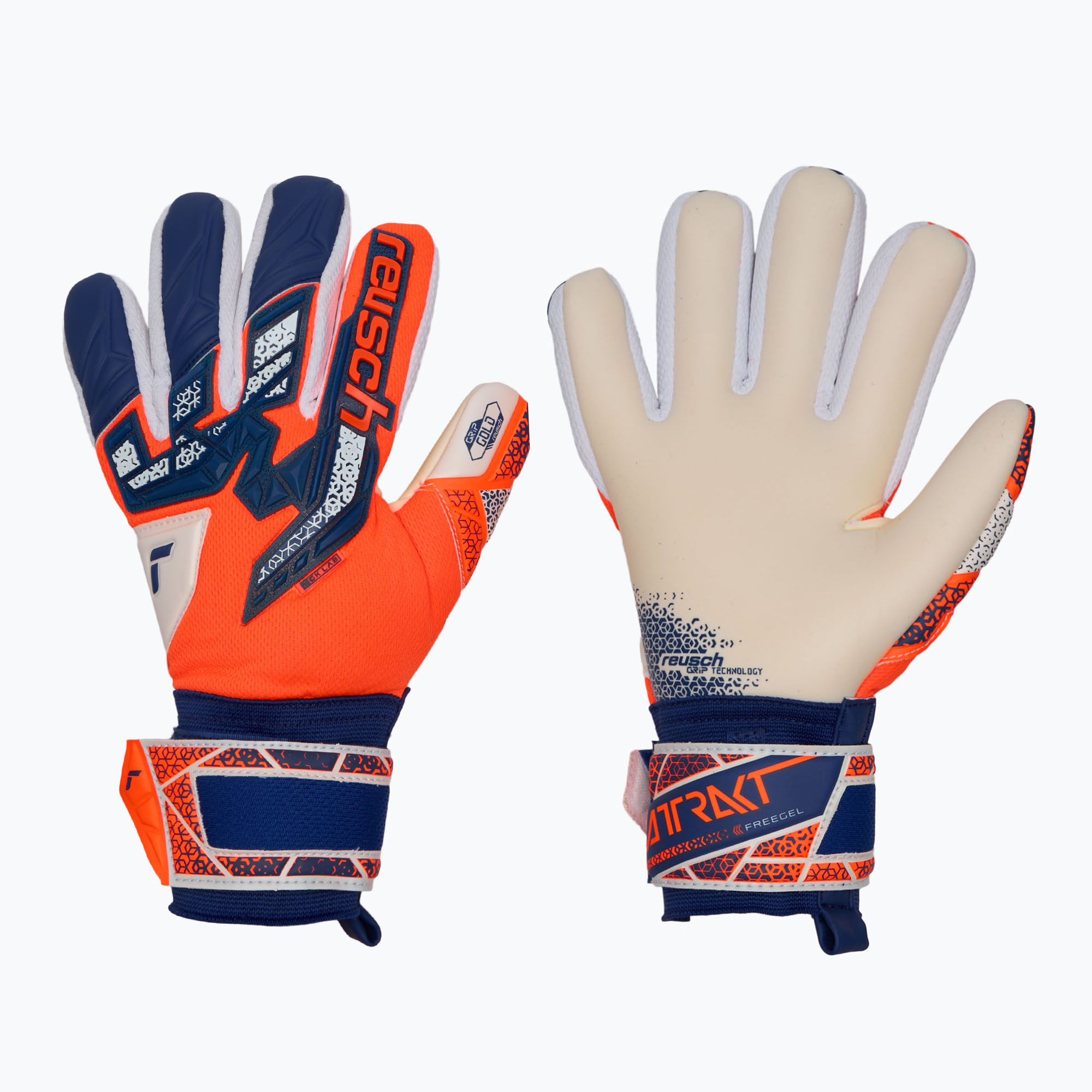 Reusch Attrakt Freegel Gold NC brankárske rukavice shocking orange/energize blue shocking orange/energize blue (Attrakt Freegel Gold NC 5570135-2500)