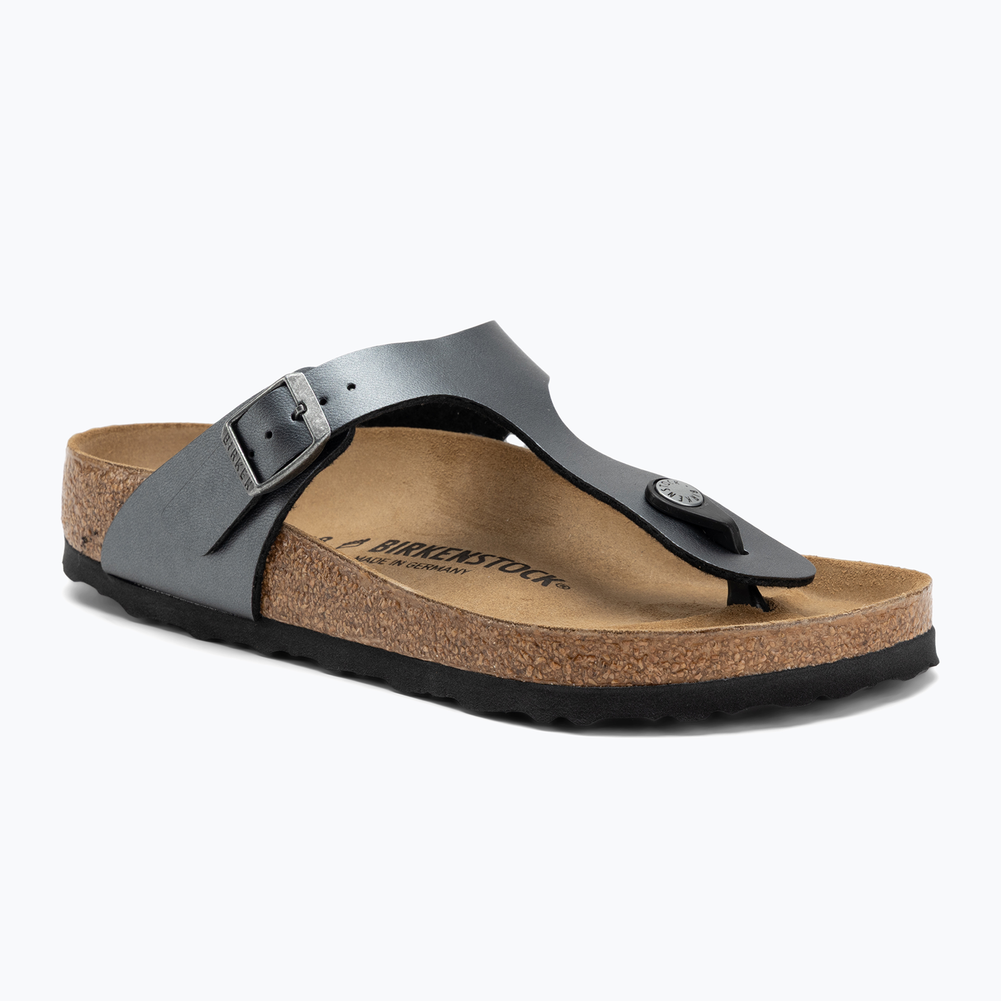 Dámske žabky BIRKENSTOCK Gizeh BF Regular metallic black (Gizeh BF Regular 1021428)