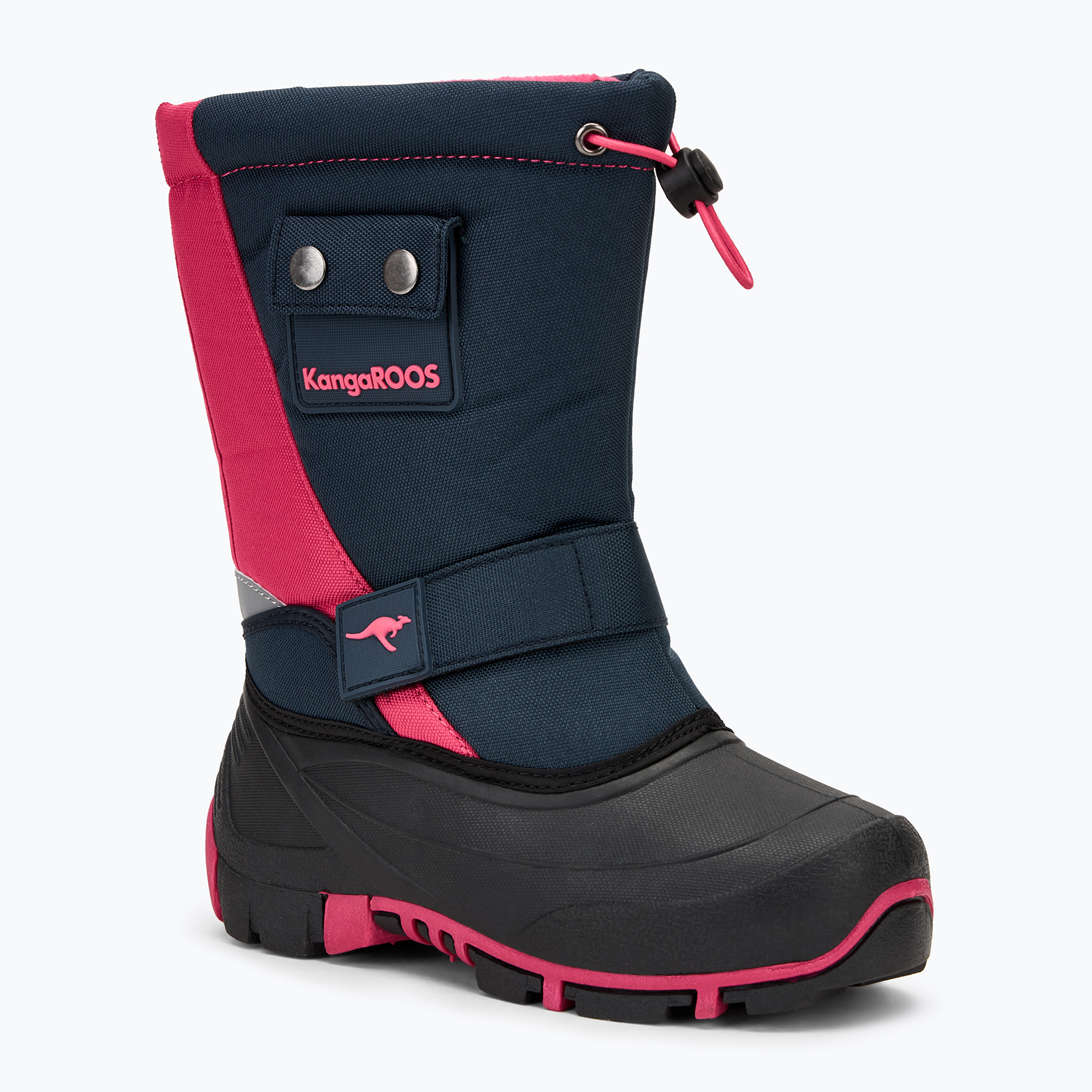 Juniorské snehule KangaROOS Kanga-Bean II dk navy / daisy pink (Kanga-Bean II 18416-000-4204)