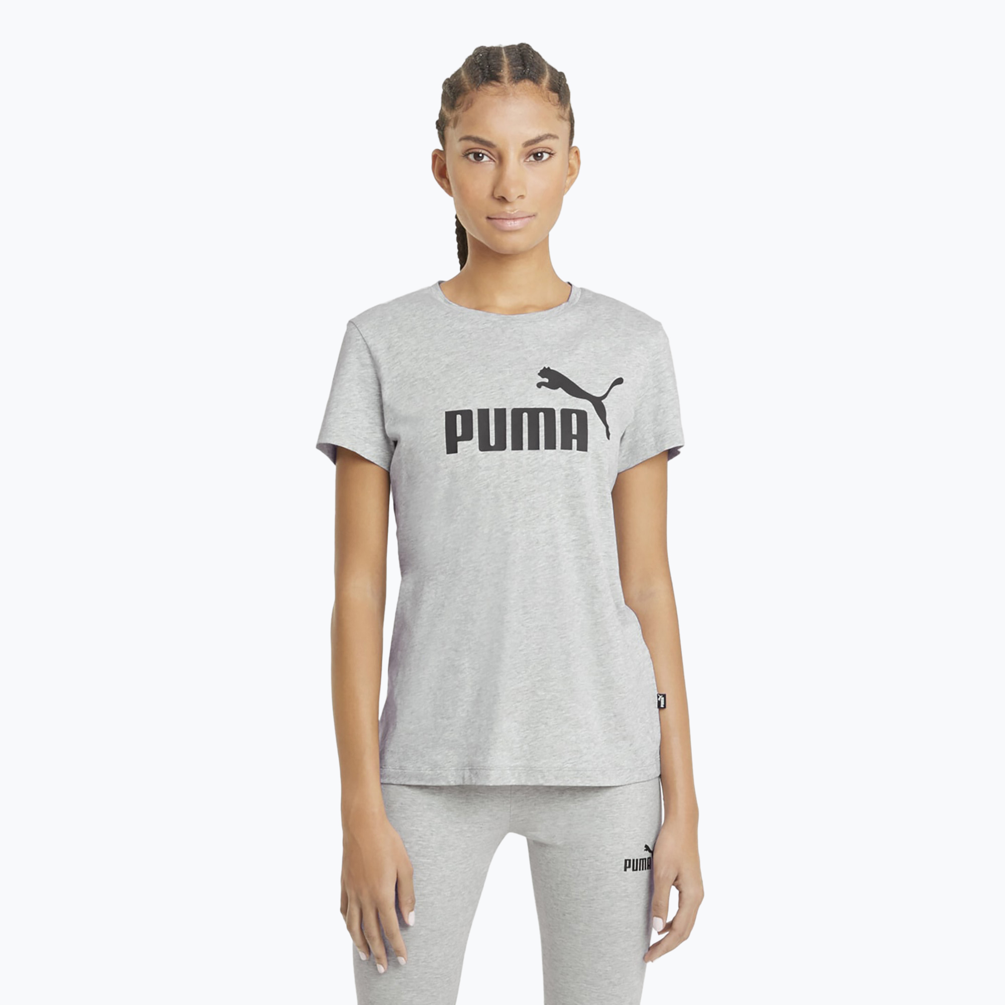 Dámske tričko PUMA ESS Logo light grey heather (ESS Logo Tee 586774 04)
