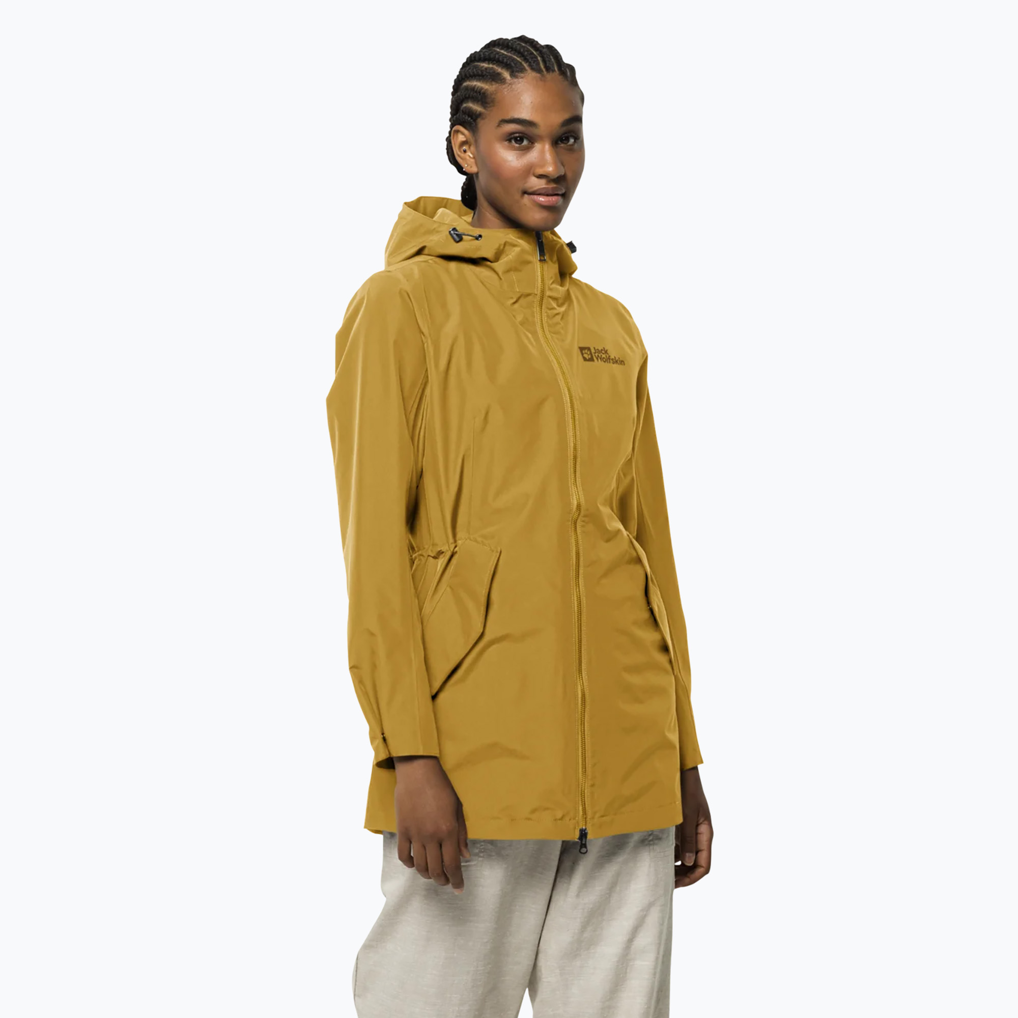 Dámsky nepremokavý kabát Jack Wolfskin Dakar Parka curry (Dakar Parka 1112502)