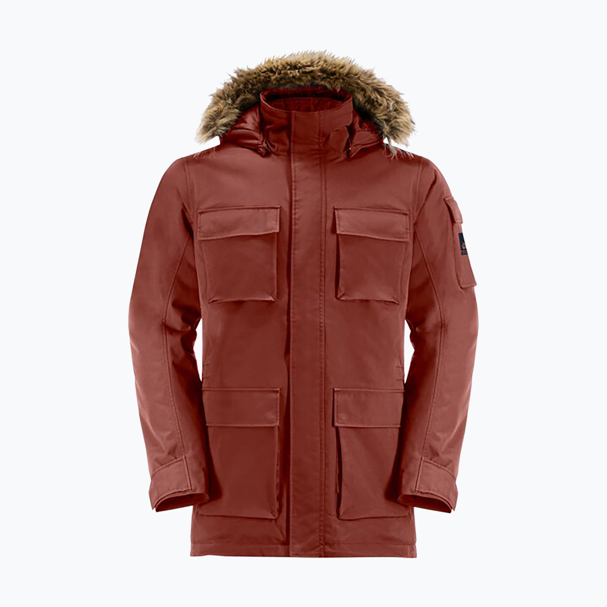 Pánska páperová bunda Jack Wolfskin Glacier Canyon Parka intense rust (Glacier Canyon Parka 1107674_J0126_A10)
